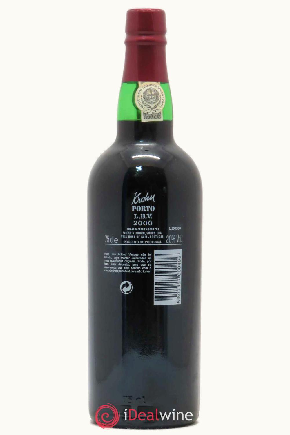 Wiese & Krohn Wiese & Krohn Late Bottled Vintage Port LBV Oporto Douro Portugal, 2004