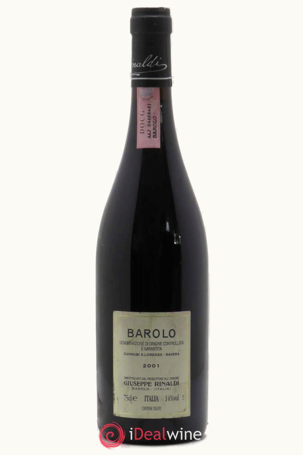 Giuseppe Rinaldi Giuseppe Rinaldi Cannubi, St. Lorenzo, Ravera, 2001