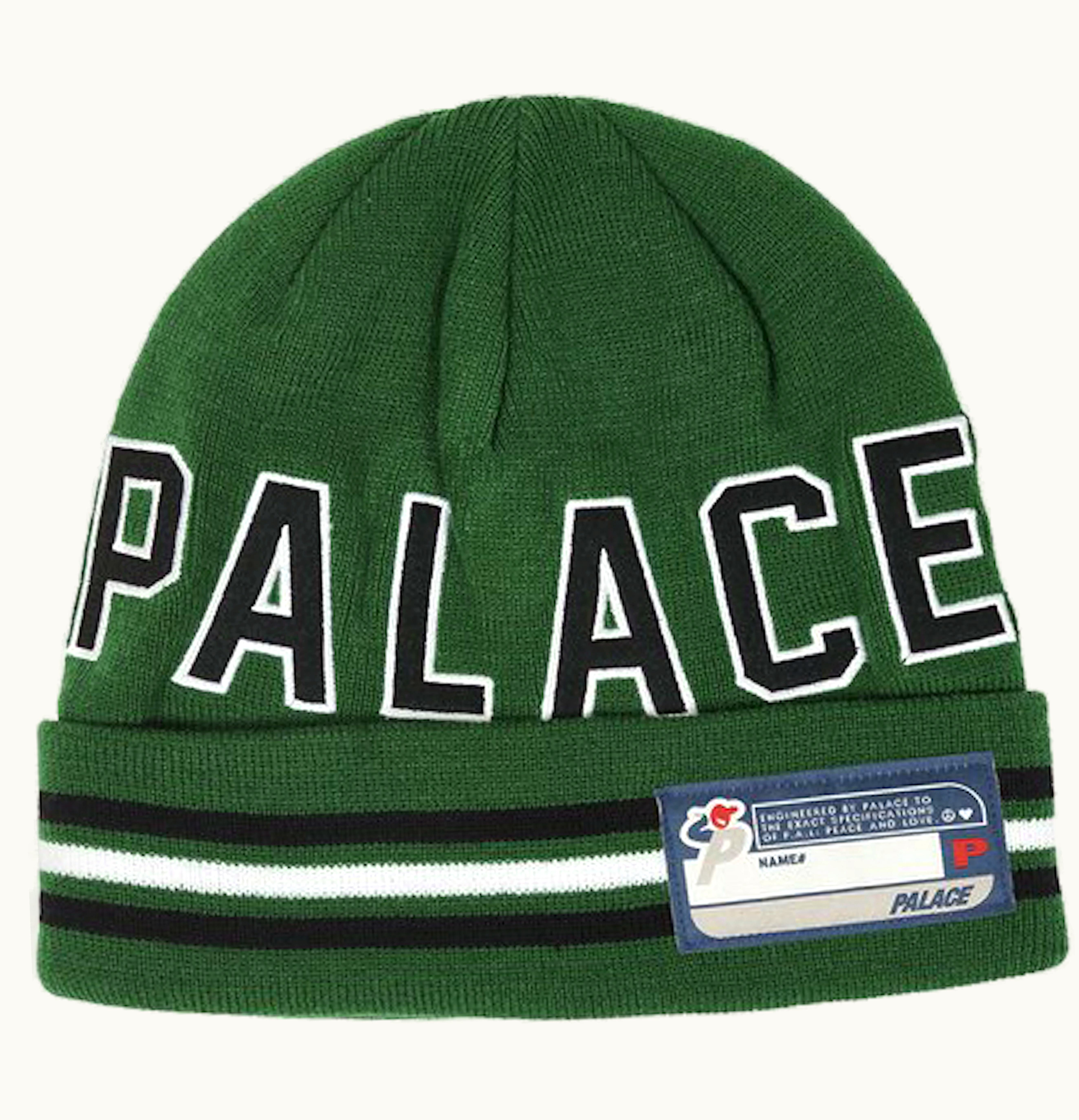 Palace Palace College Beanie Green