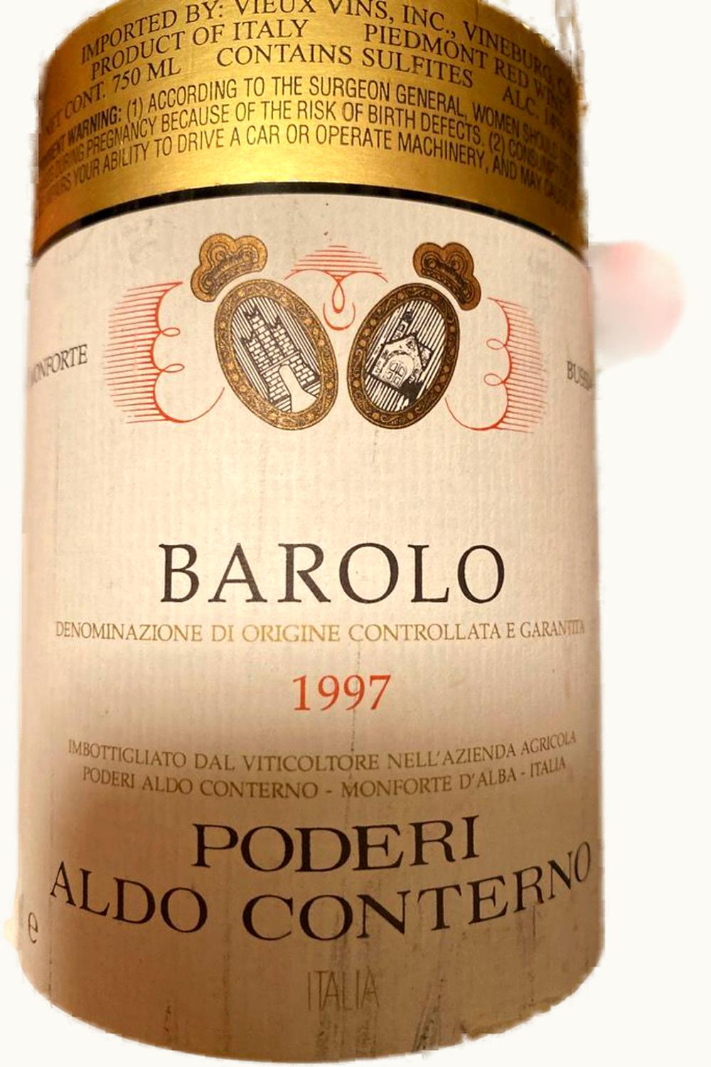 Podere Aldo Conterno Soprana Bussia DOCG Barolo Piemonte Italy, 1996