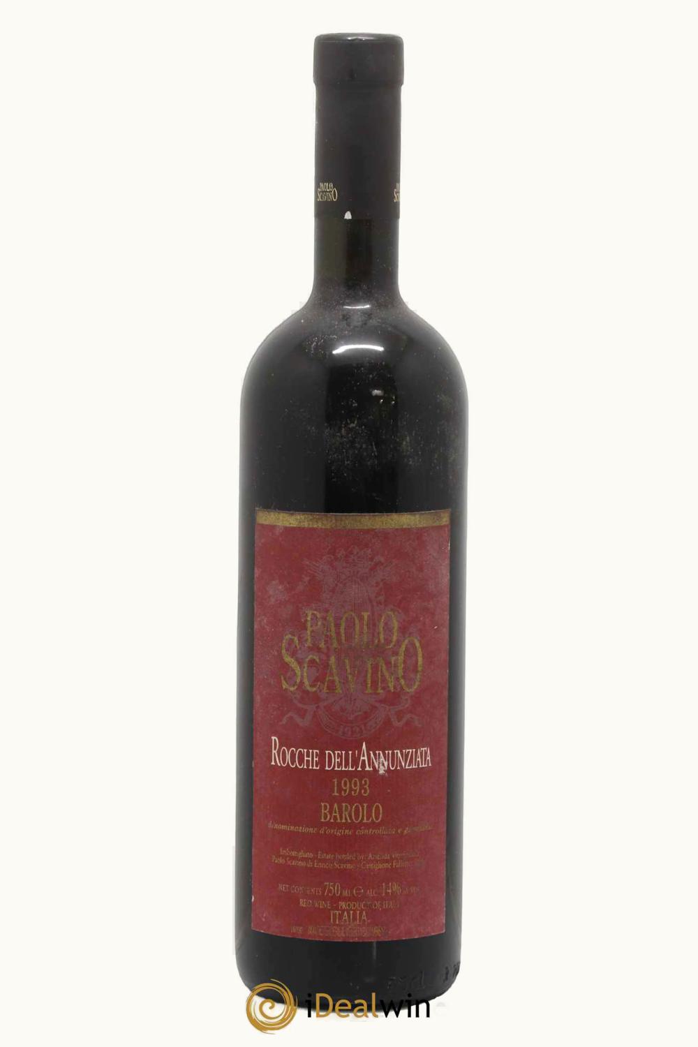 Paolo Scavino Rocche dell'Annunziata Riserva DOCG Barolo Piemonte Italy, 1993