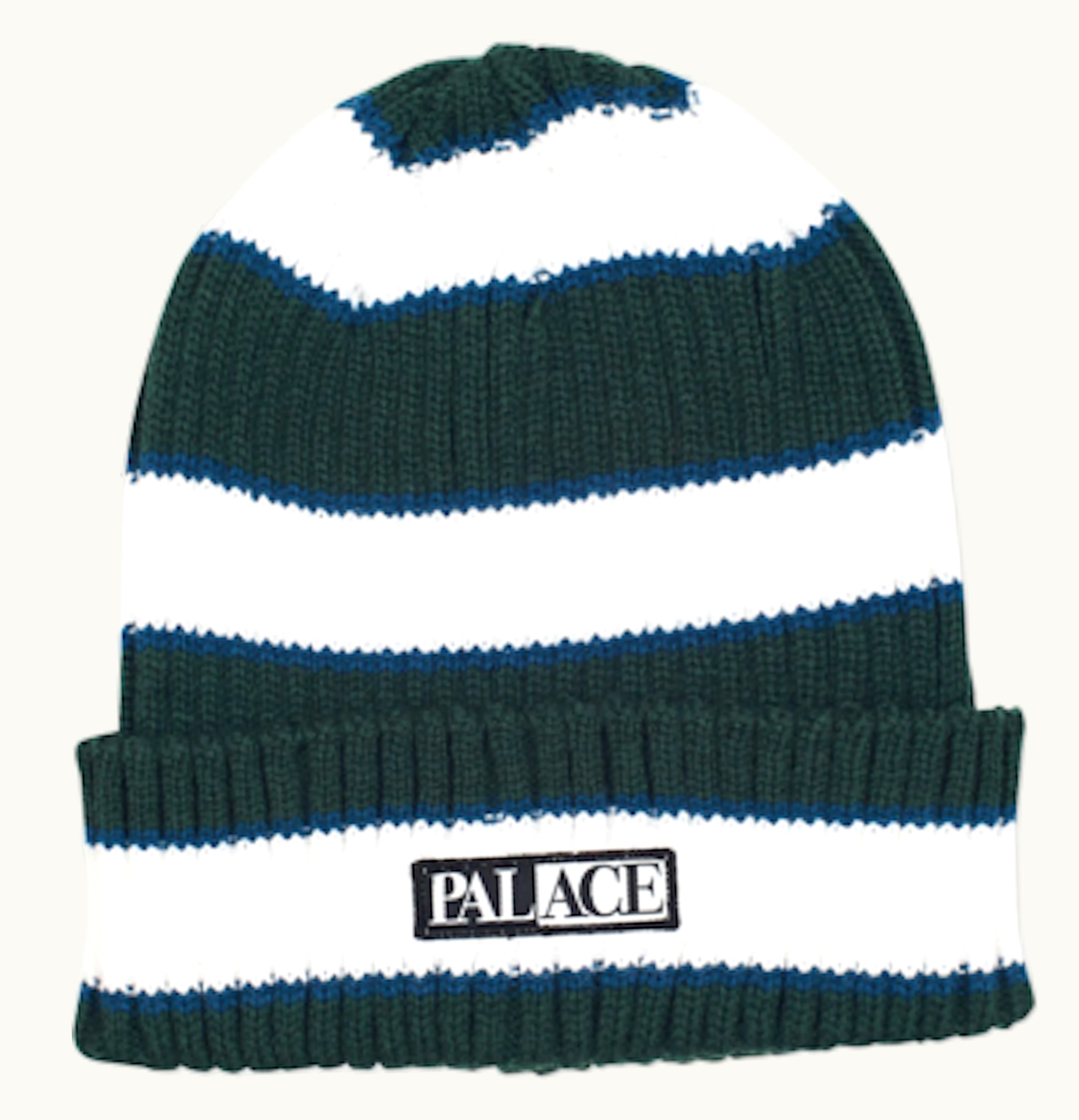 Palace Palace Border Beanie Dark Green White