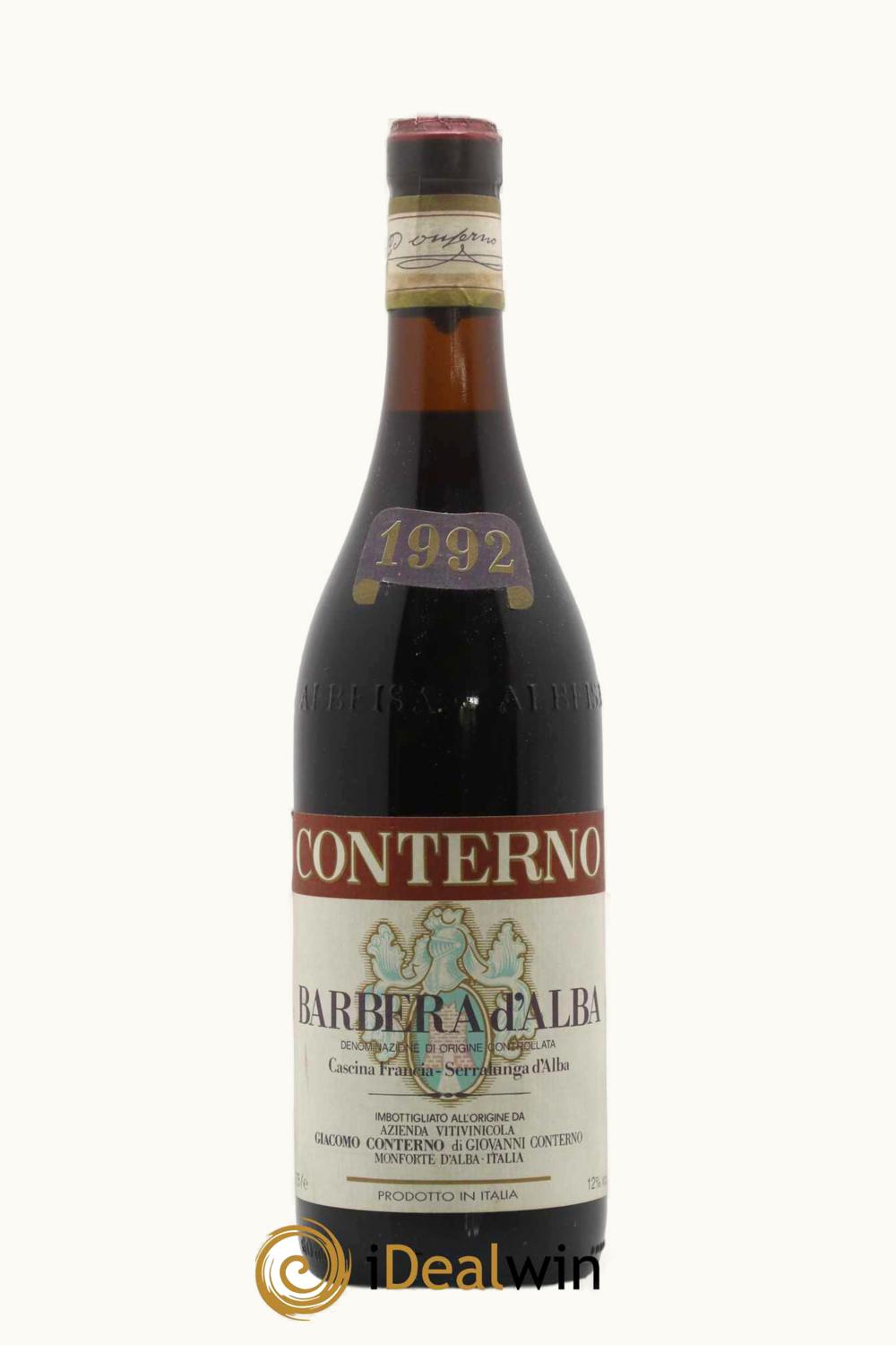 Giacomo Conterno VIgna France Barbera d'Alba, 1992
