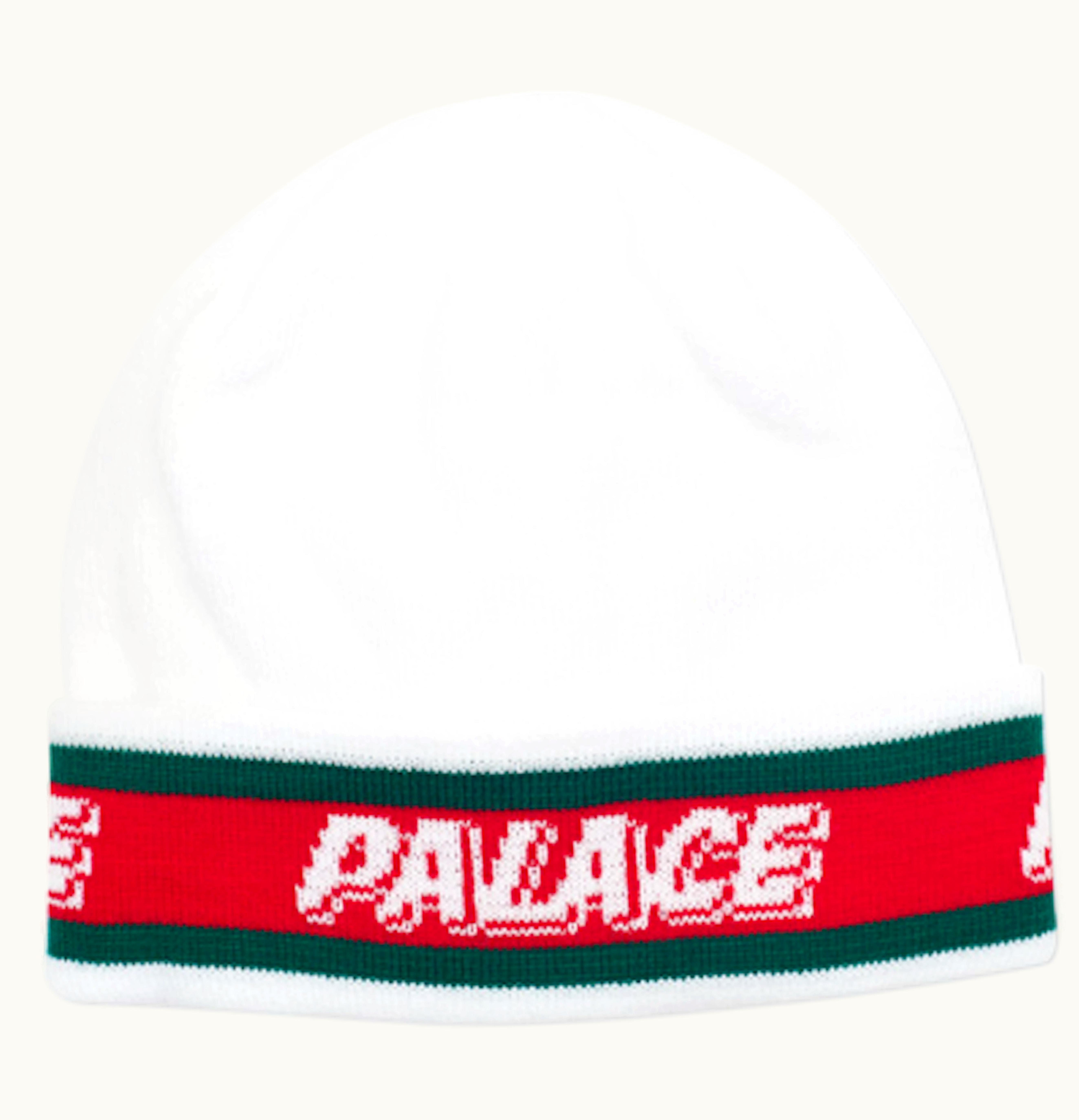 Palace Palace R Stripe Beanie White