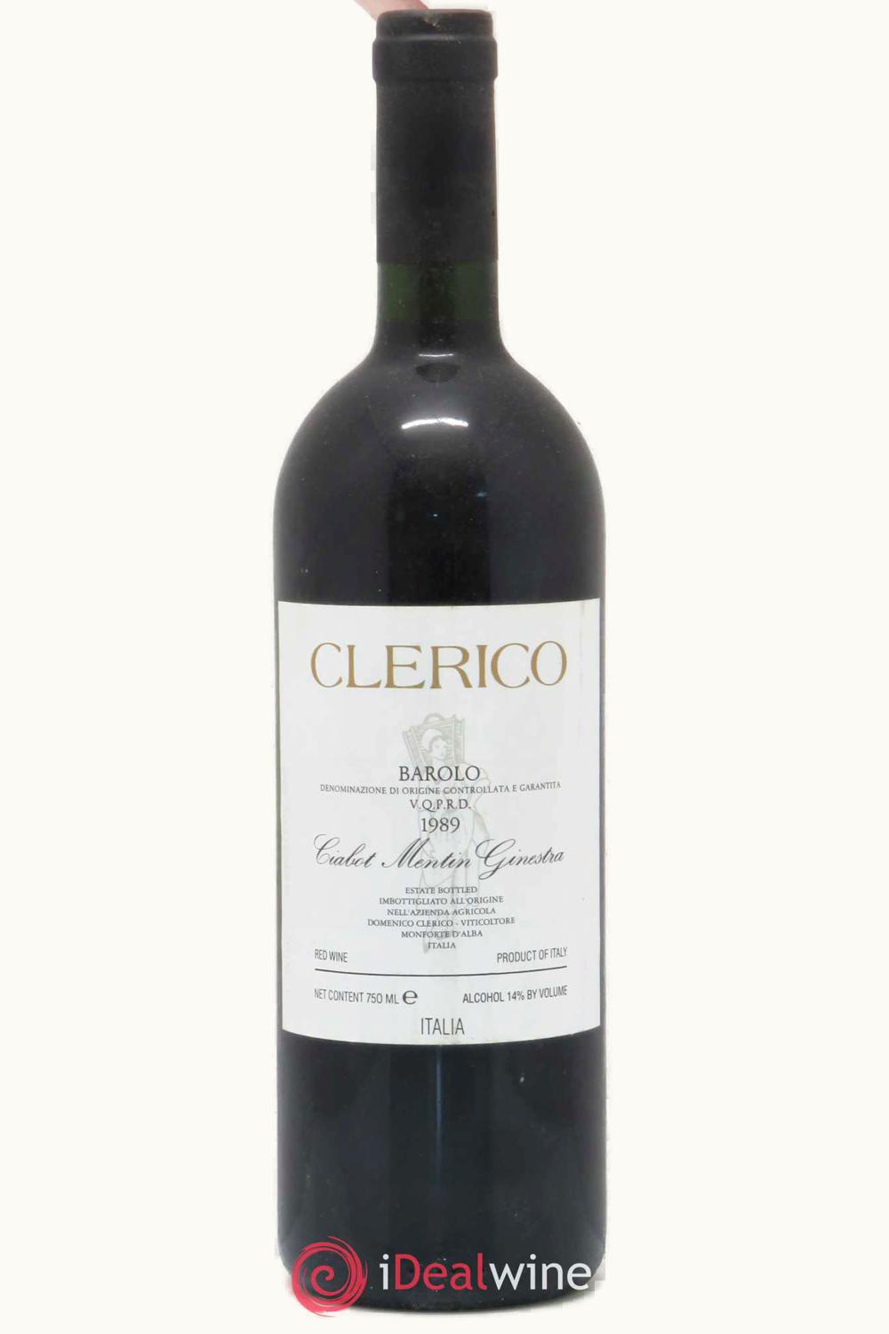Domenico Clerico Ciabot Mentin Ginestra Barolo, 1989