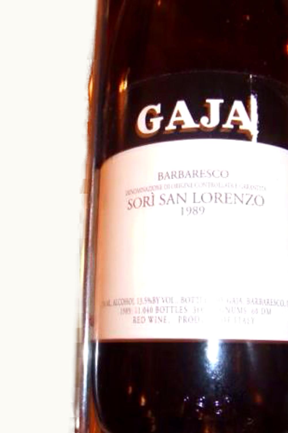 Gaja Sori San Lorenzo Barbaresco, 1989