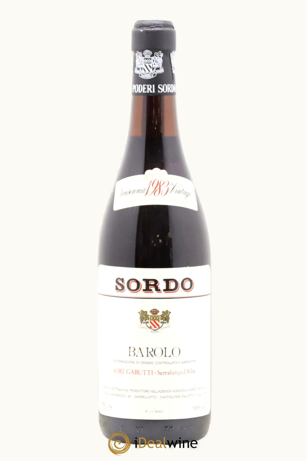 Giovanni Sordo Sori Gabutti Riserva Barolo, 1989