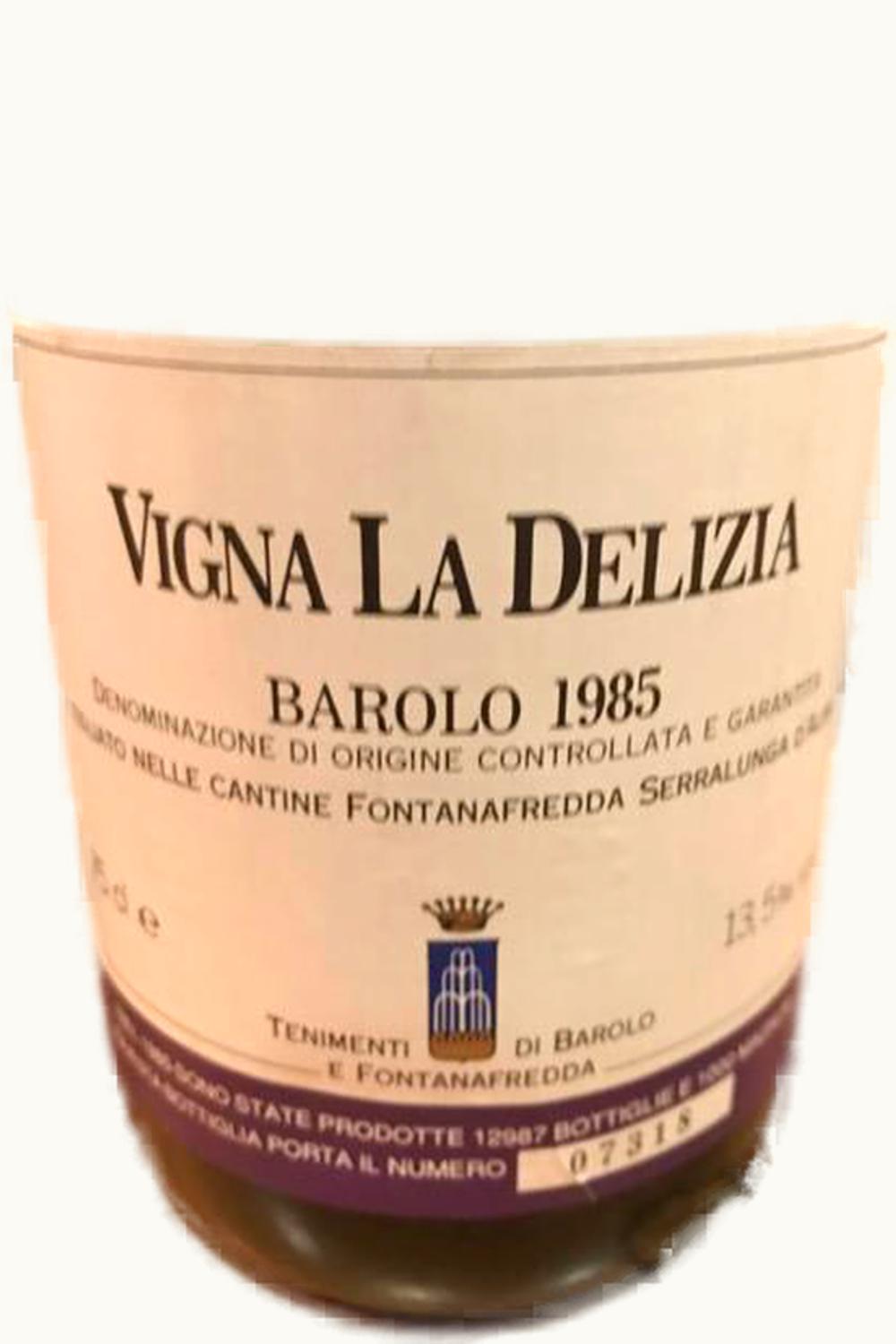Fontana Fredda Lazzarito VIgna La Delizia Barolo, 1989