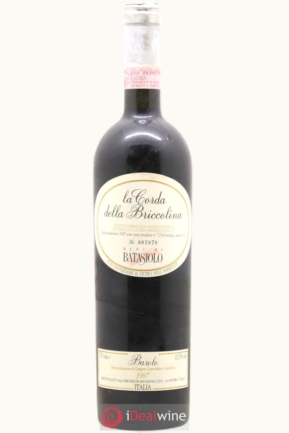 Beni di Batasiolo Vigneto Corda della Briccolina Barolo, 1988