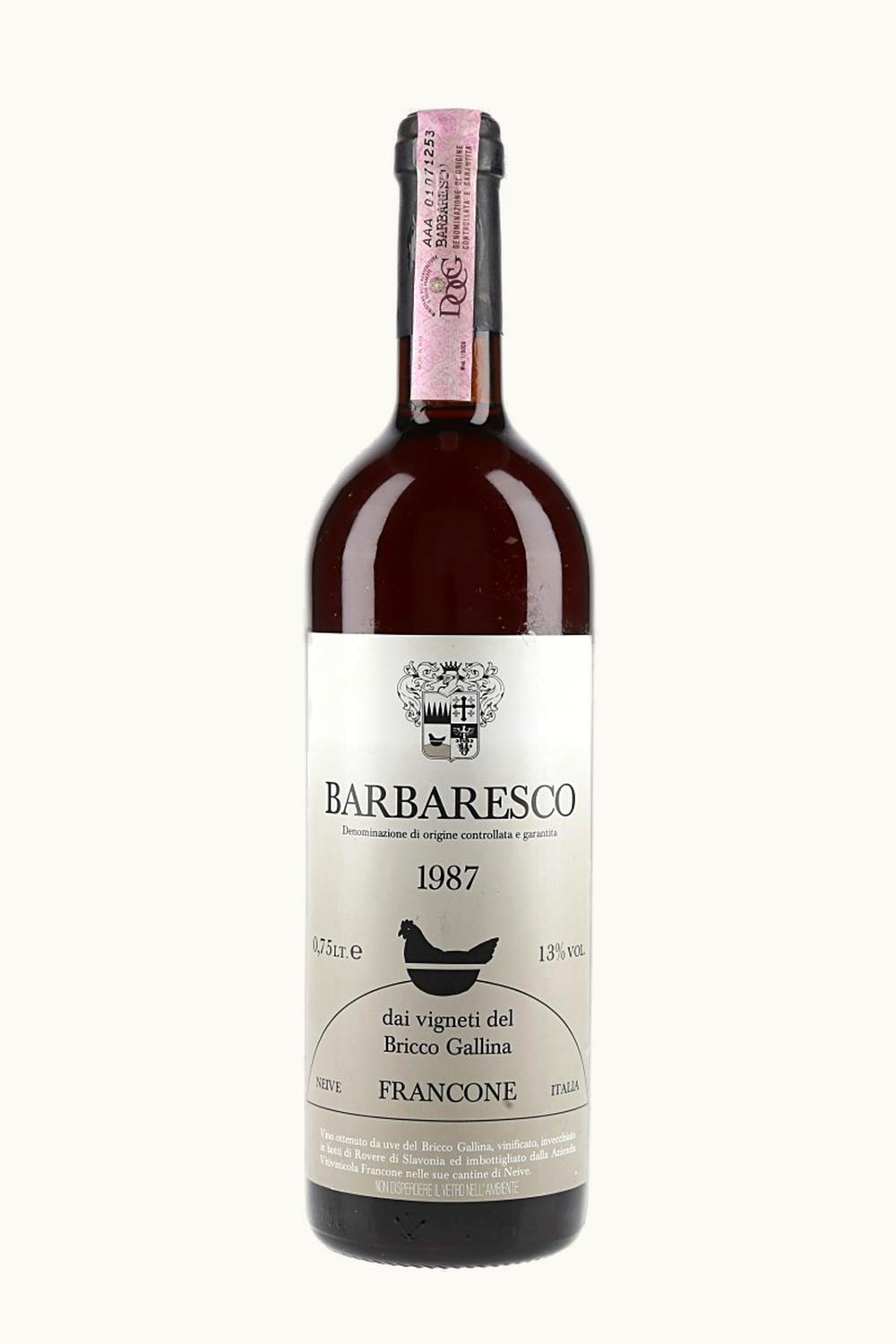 Francone Dai Vigneti Bricco Gallina Barbaresco, 1987