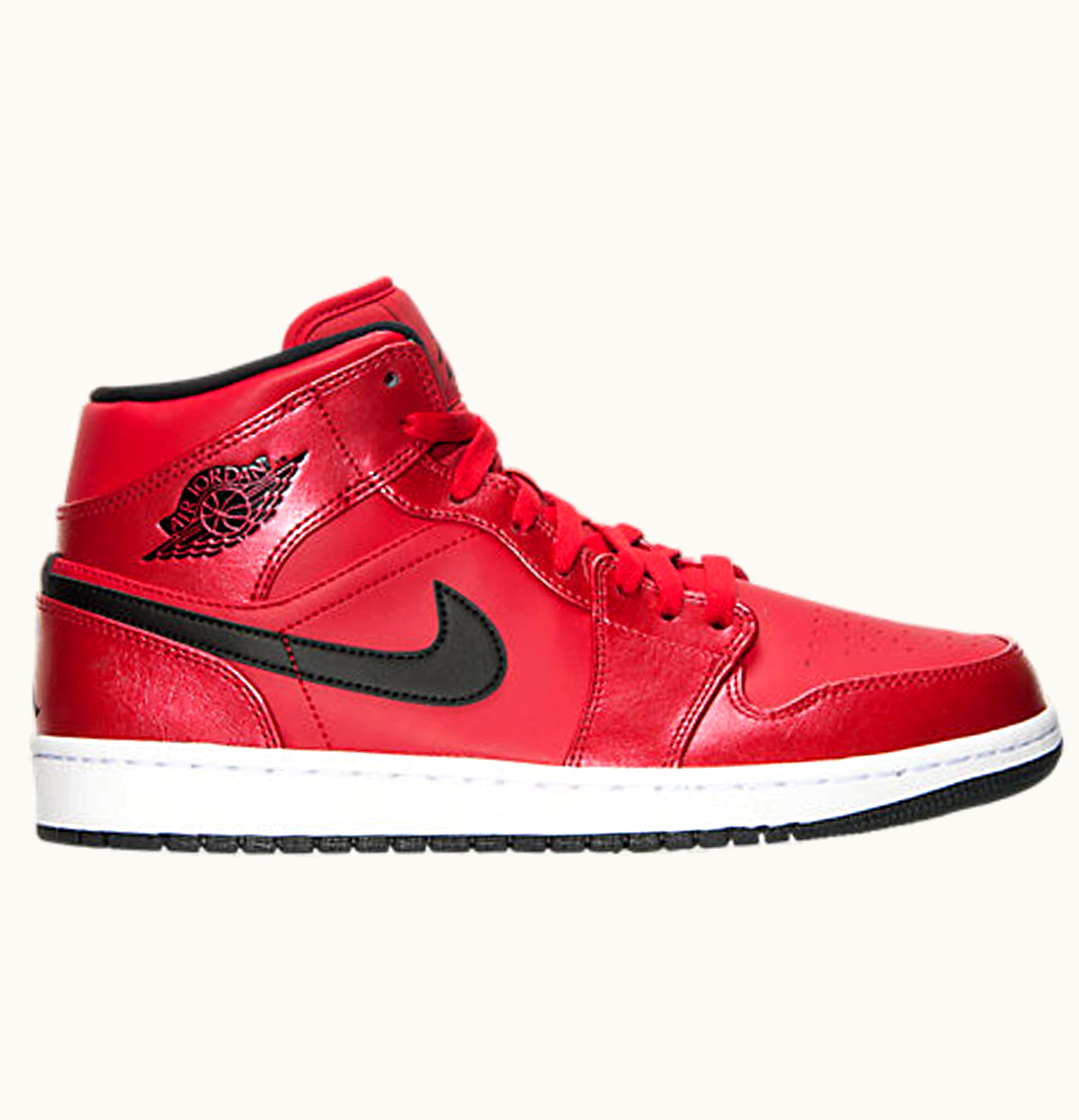 Jordan Air Jordan 1 Mid Gym Red Black Patent