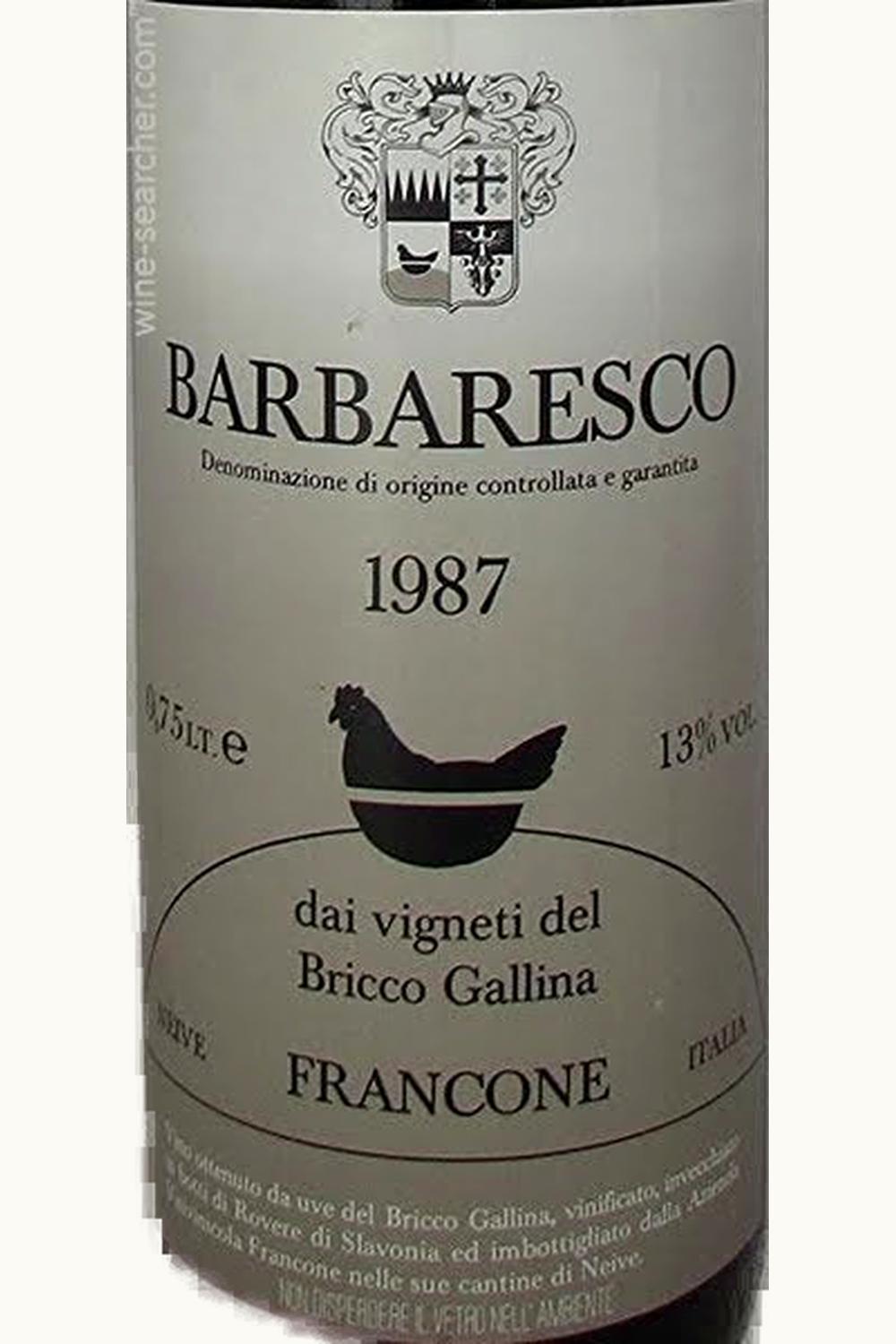Francone Bricco Gallina Barbaresco, 1986