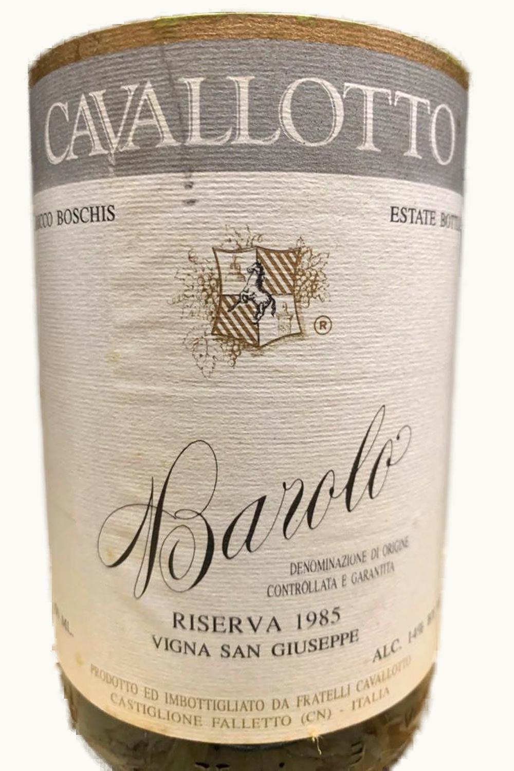 Cavallotto Bricco Boschis VIgna San Giuseppe Riserva Barolo, 1985