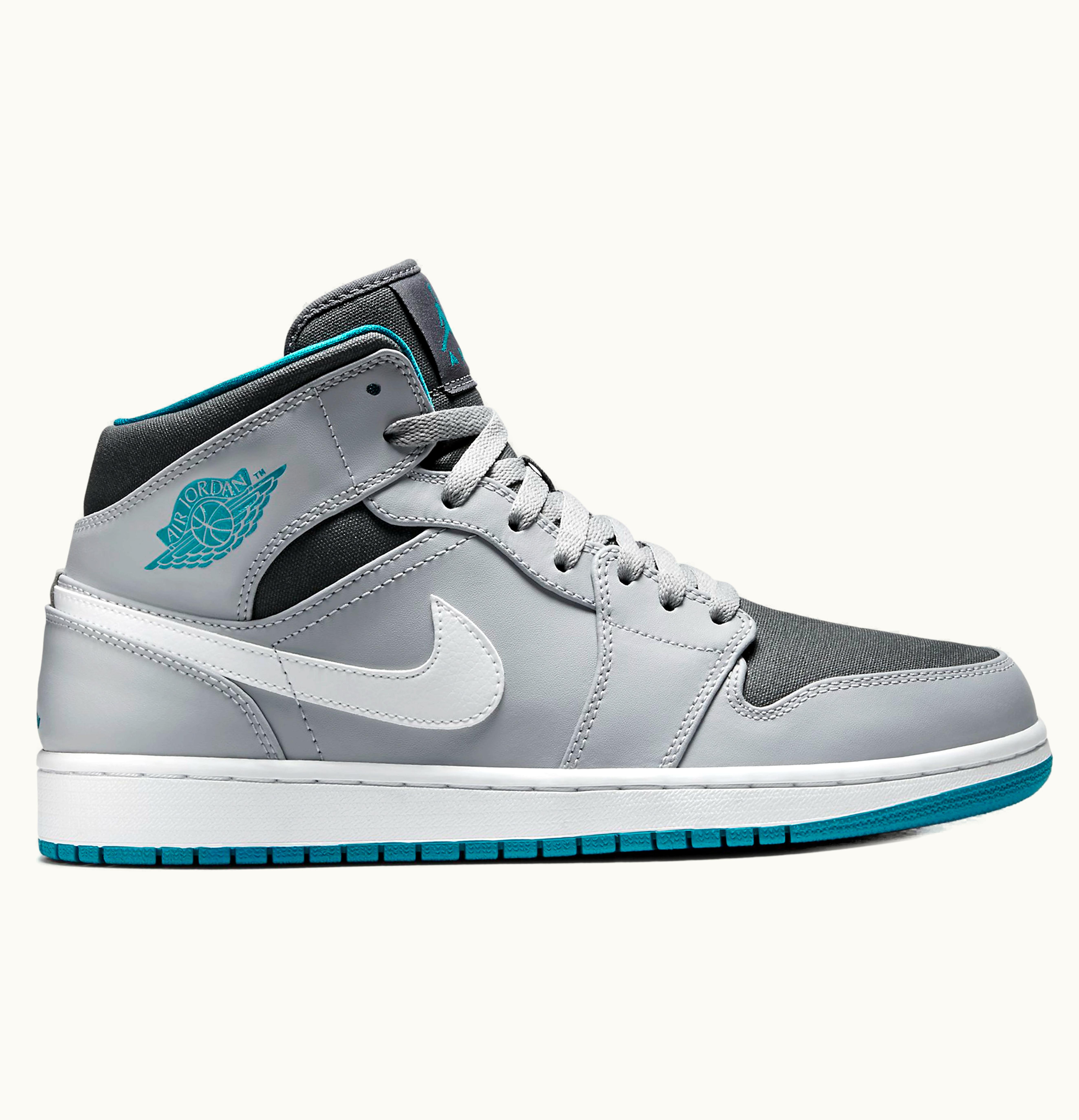 Jordan Air Jordan 1 Mid Wolf Grey Tropical Teal