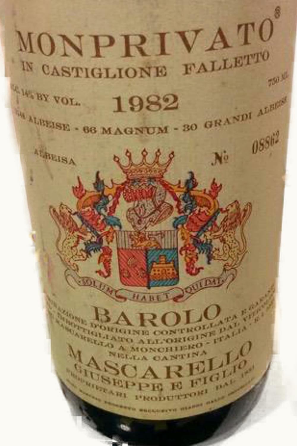 Giuseppe Mascarello e Figlio Monprivato, 1982