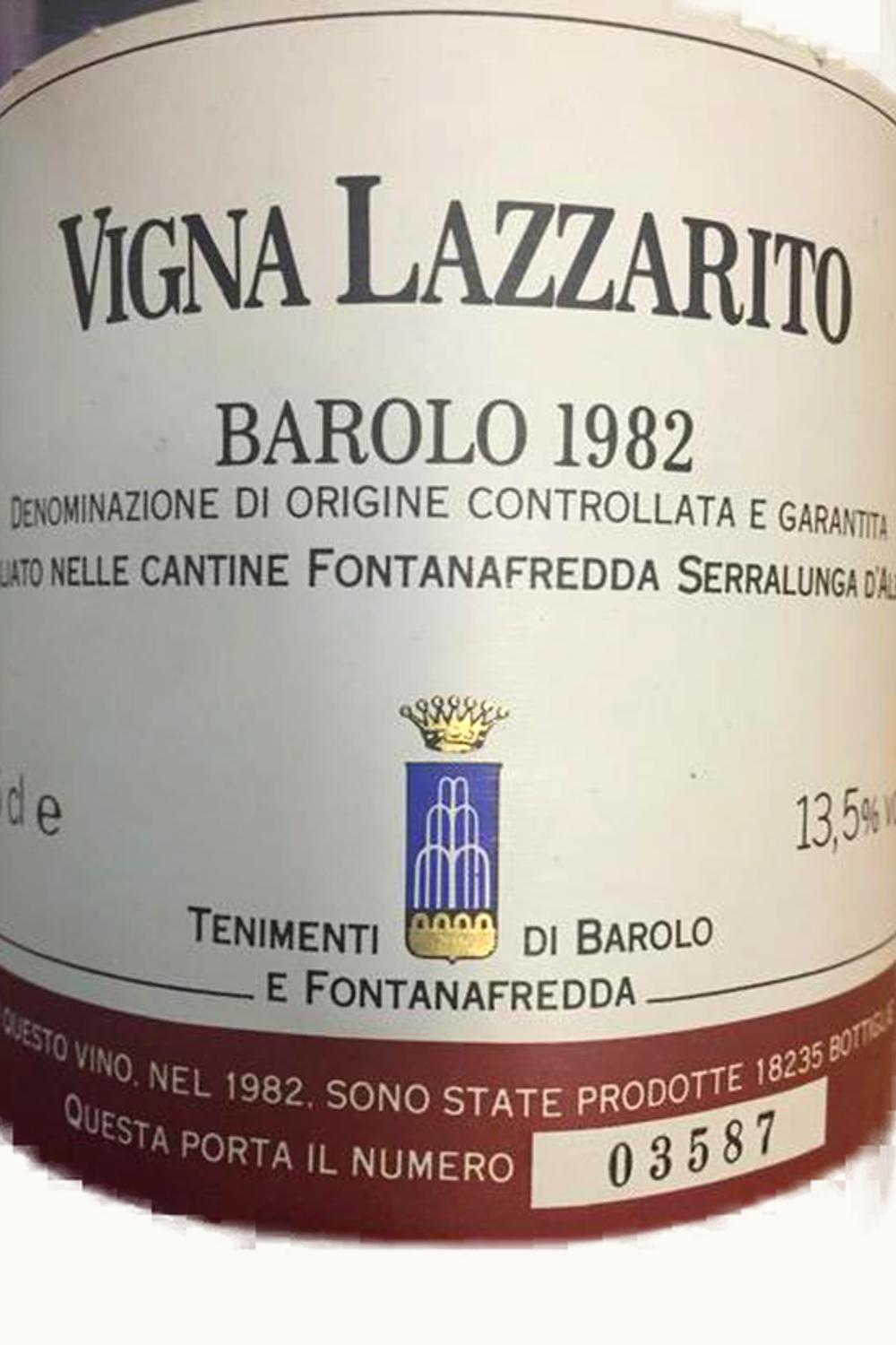 Fontanafredda Lazzarito VIgna La Delizia, 1982