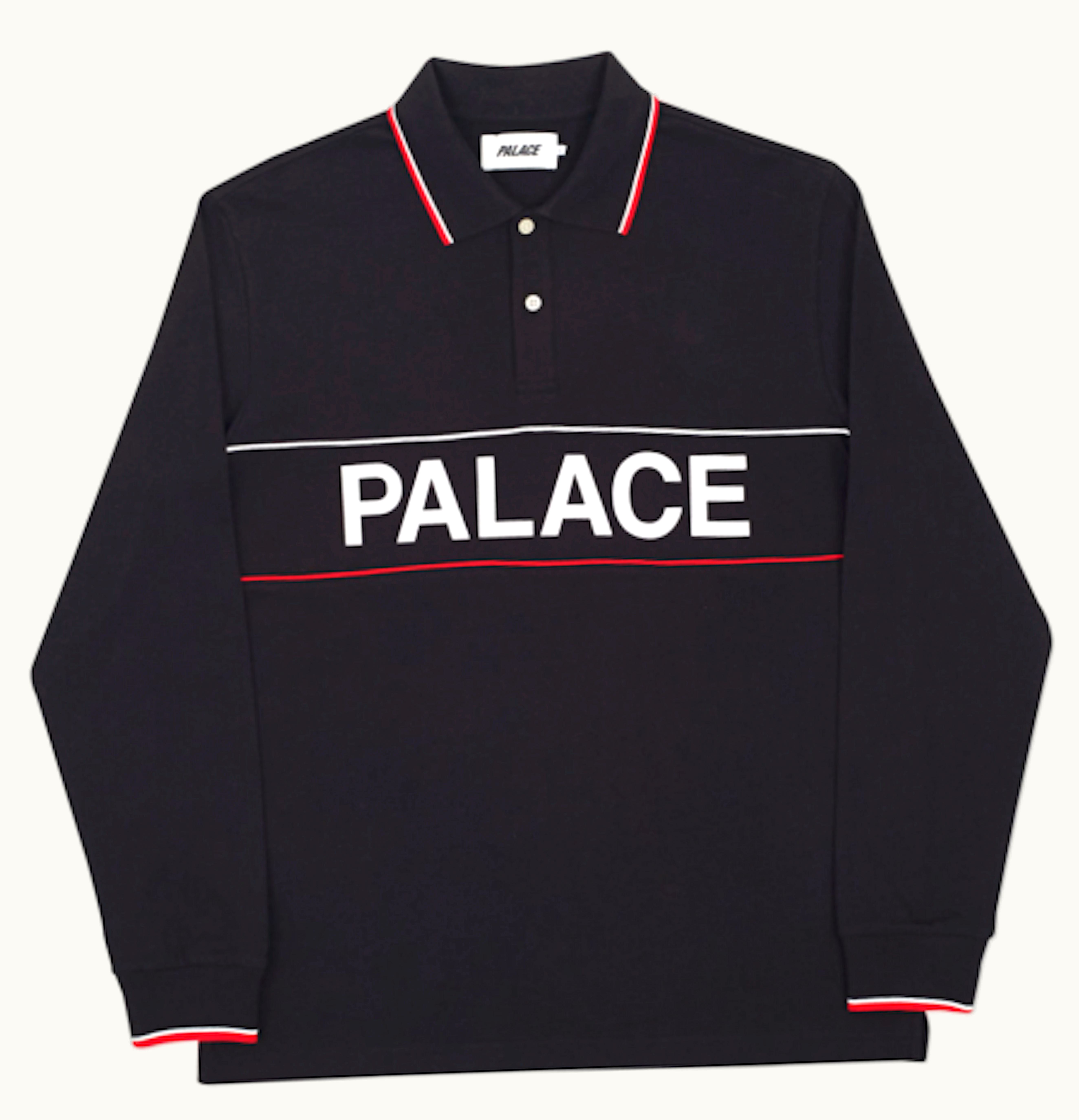 Palace Palace Palace Handle Longsleeve Polo Black