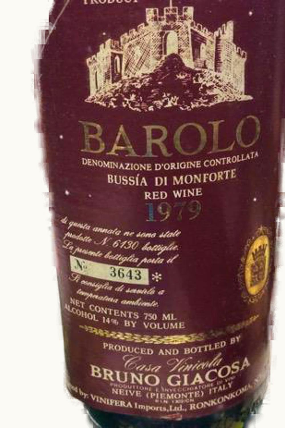 Bruno Giacosa Bussia di Monforte Riserva Speciale Barolo, 1978