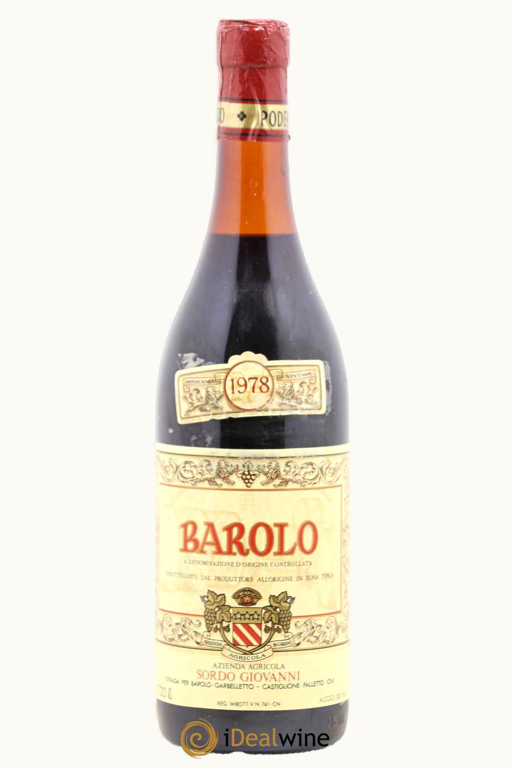 Giovanni Sordo Rocche di Castiglione Barolo, 1978