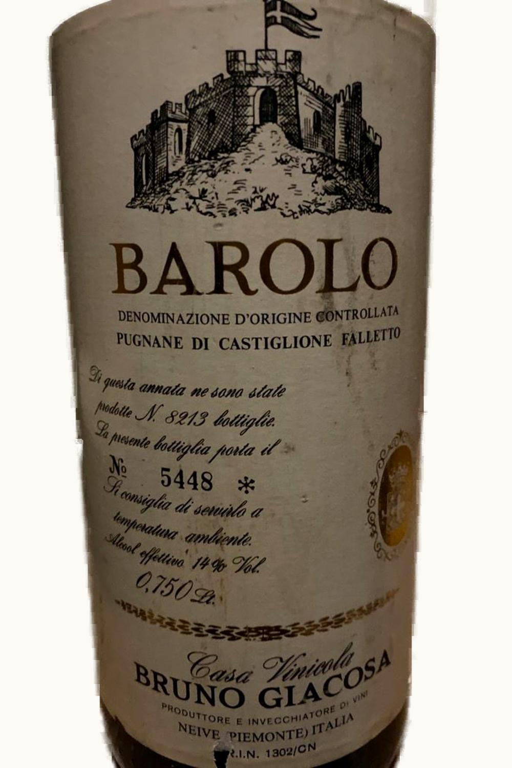 Bruno Giacosa Pugnèau di Castiglione Falletto Barolo, 1978
