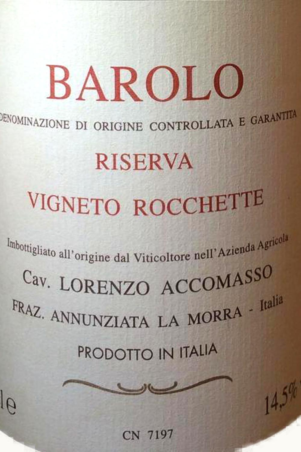 Cavalier Lorenzo Accomasso Barolo, 1974