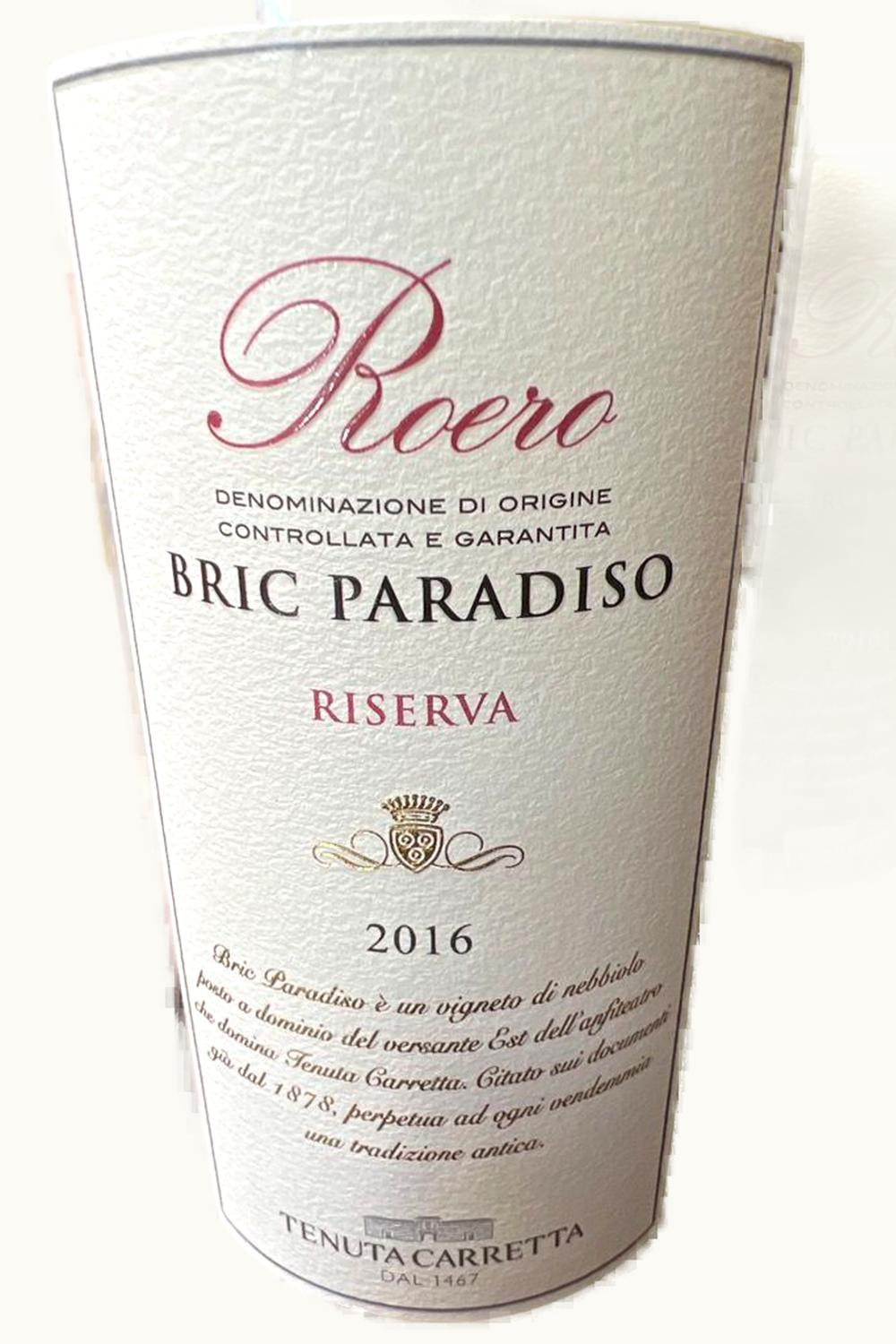 Tenute Carretta Bric Paradiso Roero Riserva, 1974