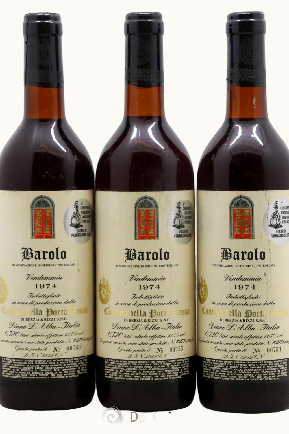 Cantina della Porta Rossa Barolo, 1974