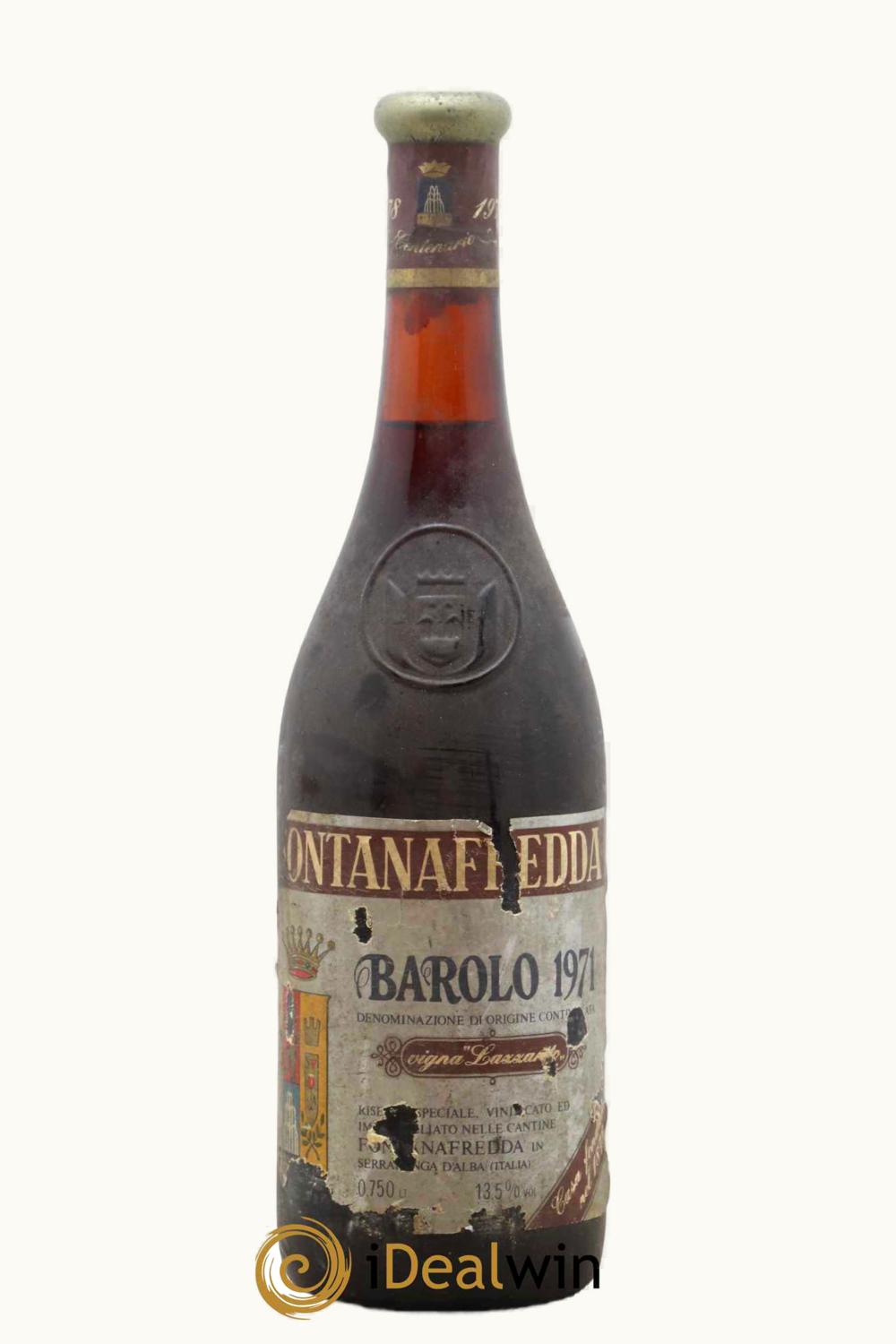 Fontanafredda Lazzarito VIgna La Delizia Barolo, 1971