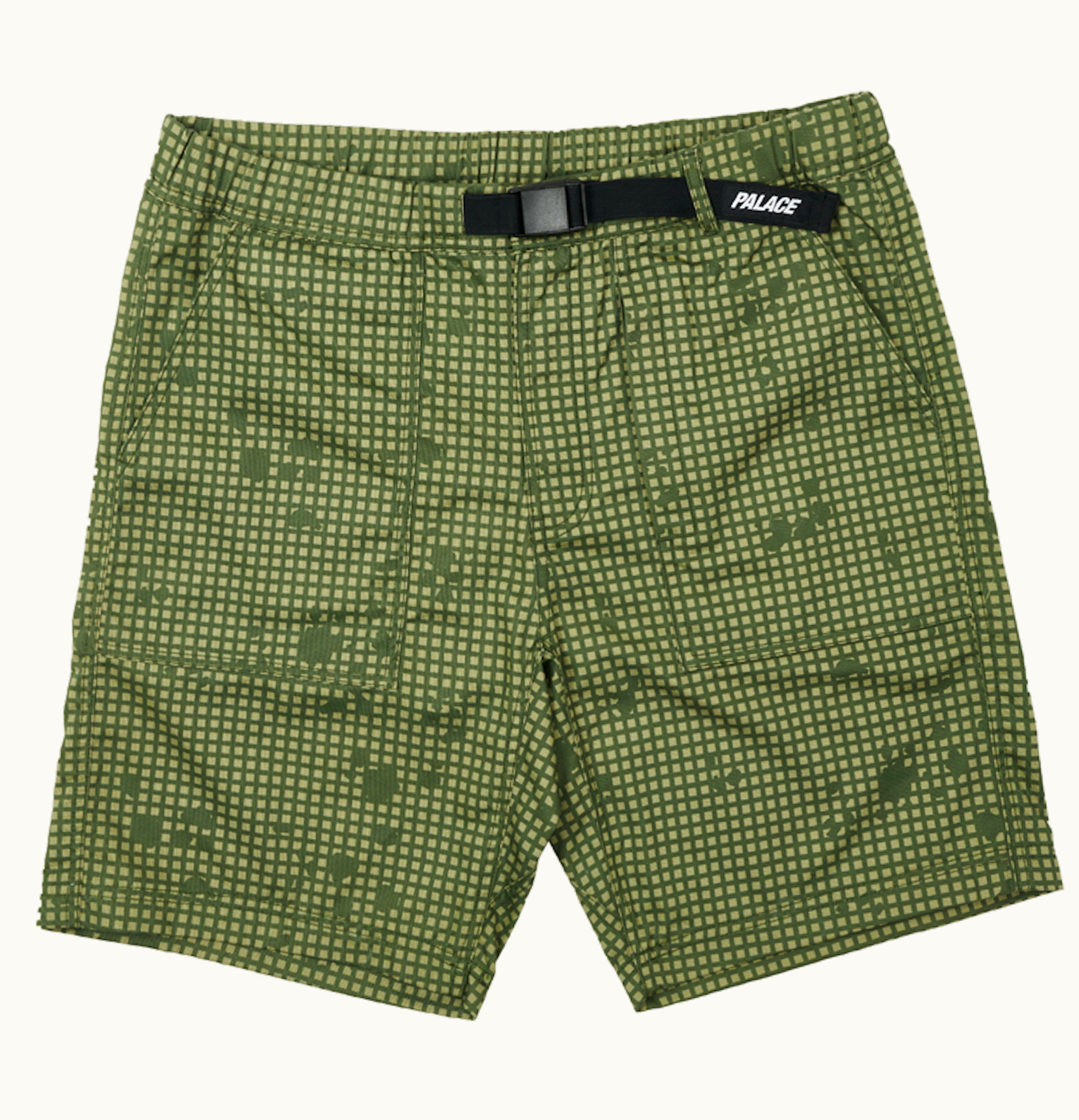 Palace Palace Belter Shorts Olive Grid DPM