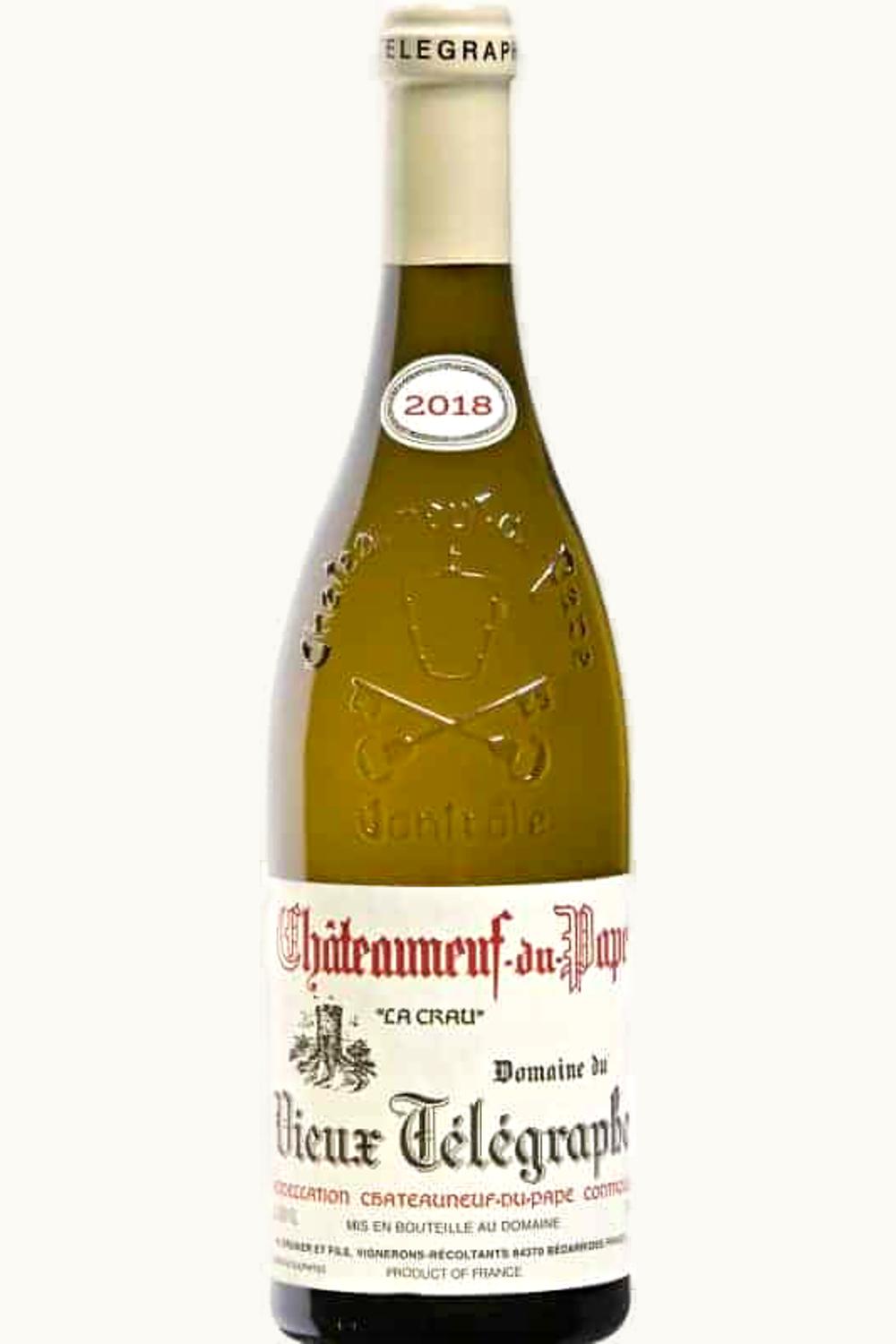 Domaine du Vieux Télégraphe Chateauneuf Pape La Crau Blanc Rhone France, 2016
