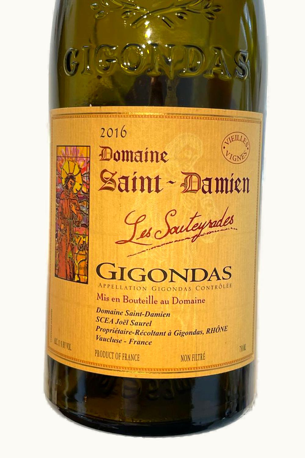 Domaine St Damiens Les Souteyrades Vieilles Vigne Gigondas Rhone France, 2016