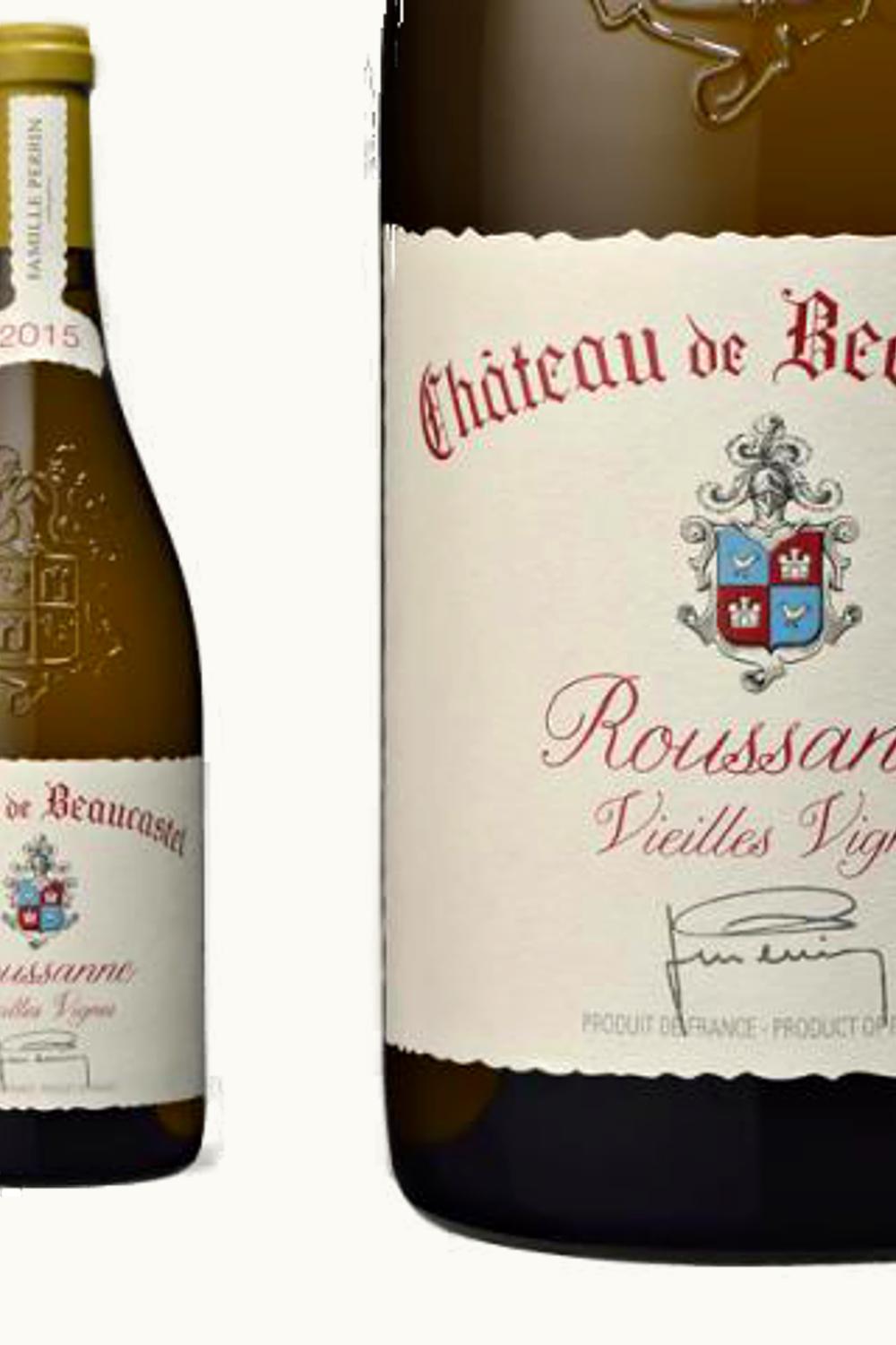 Château de Beaucastel Blanc Roussanne Vieilles Vignes Chateauneuf du Pape Rhone France, 2015