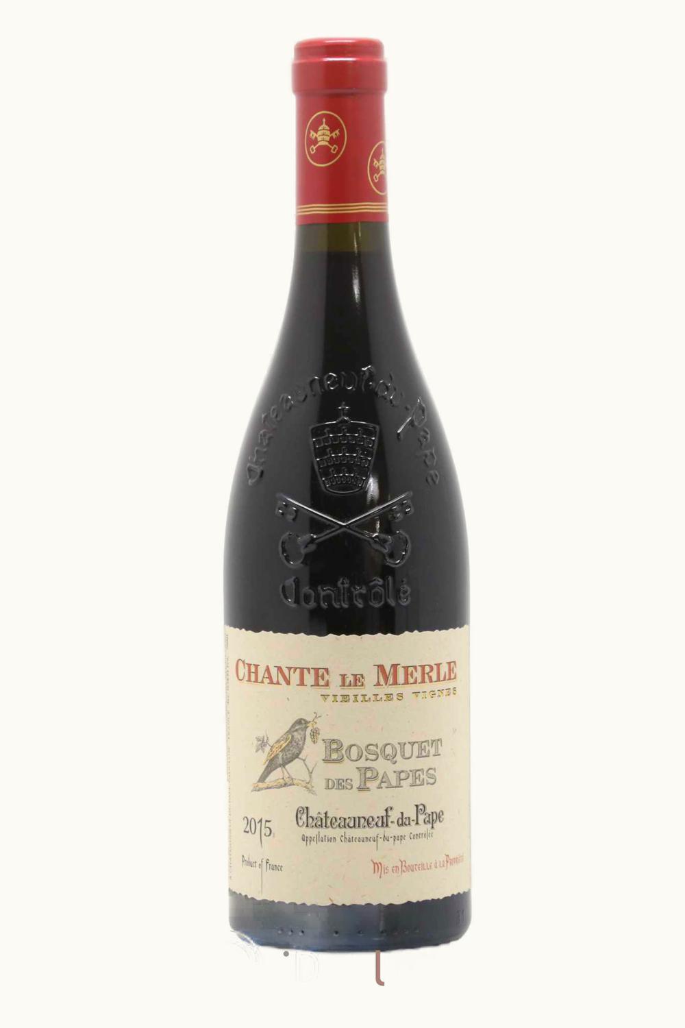 Domaine Bosquet des Papes Chateauneuf du Chante le Merle Vieilles Vignes Rhone France, 2015