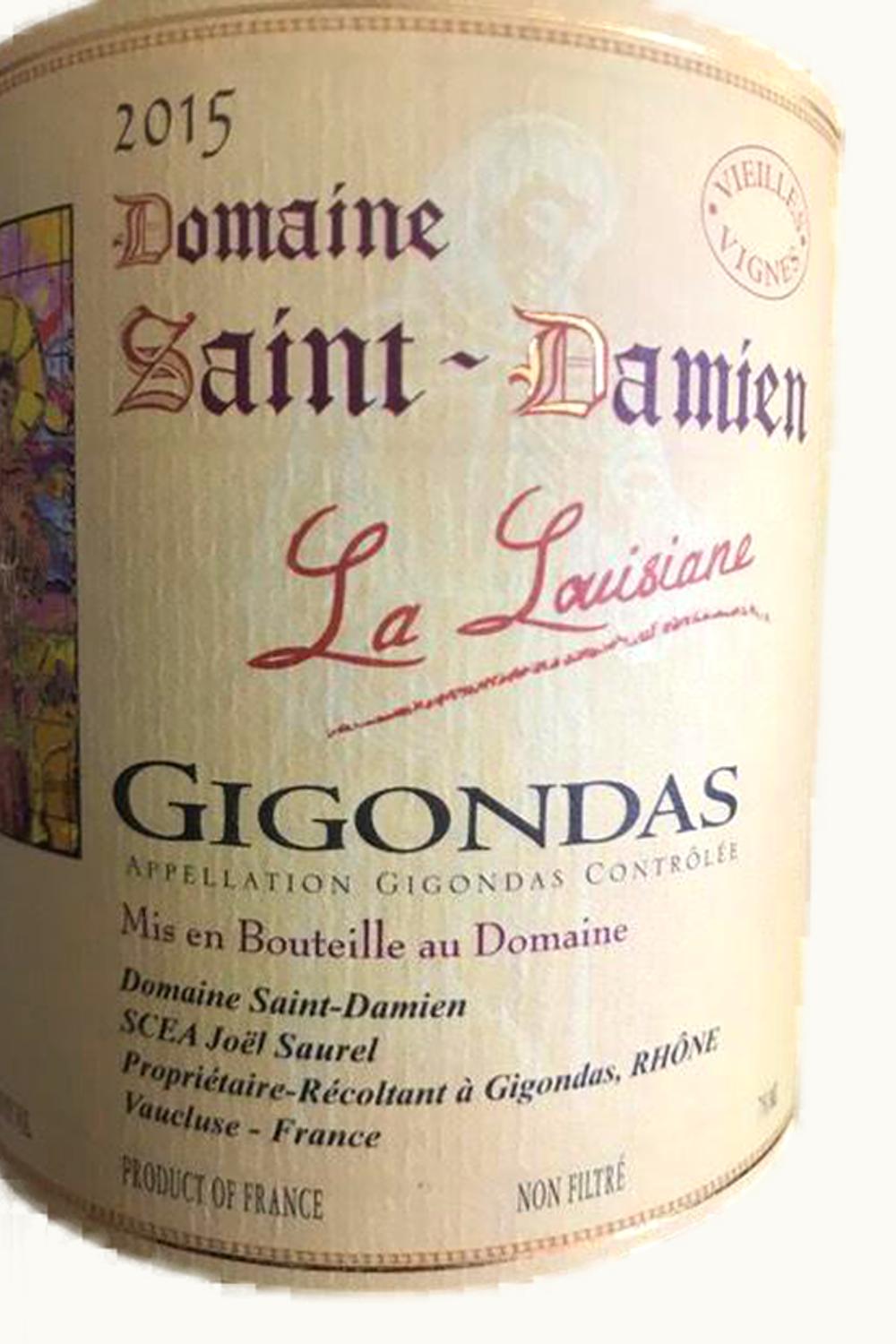 Domaine St Damiens La Lousiane Vieilles Vigne Gigondas Rhone France, 2015