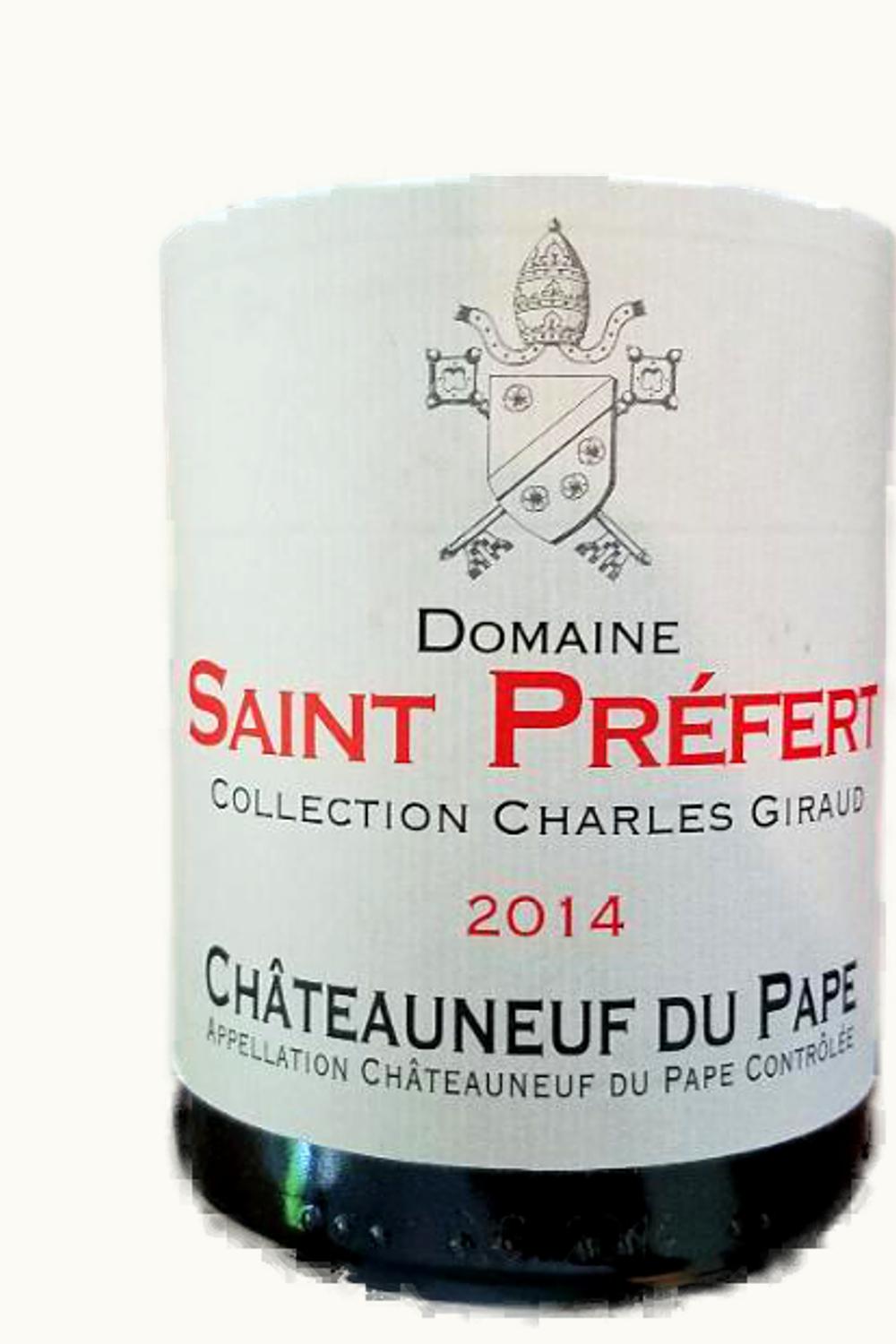 Domaine Saint Préfert Domaine Saint Préfert Collection Charles Guiraud Chateauneuf du Pape Rhone France, 2014