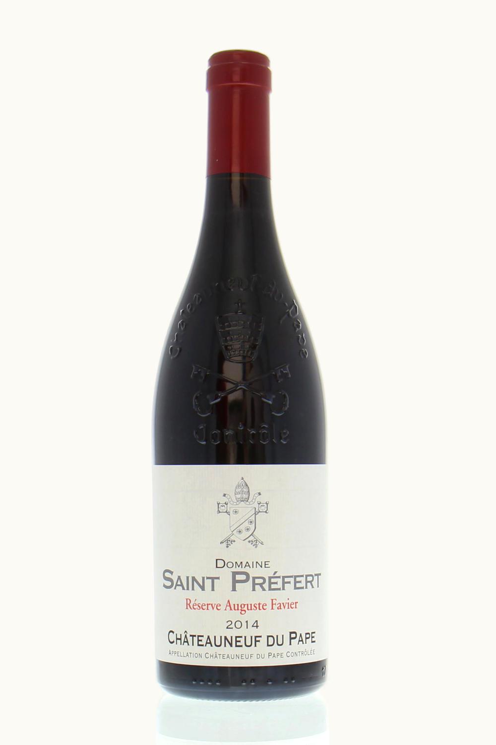 Domaine Saint Préfert Domaine Saint Préfert Reserve Auguste Favier Chateauneuf du Pape Rhone France, 2014