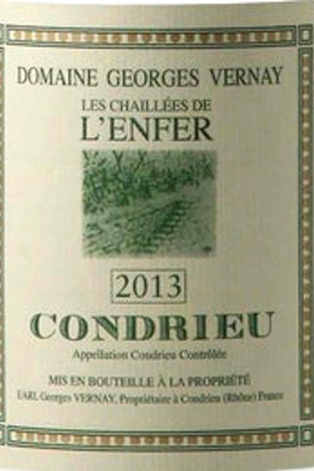 Domaine George Vernay Domaine George Vernay Les Chaillees de l'Enfer Condrieu Rhone France, 2013