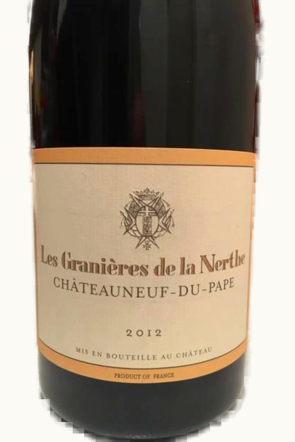 Château La Nerthe La Nerthe Chateauneuf du Pape Rhone France, 2012