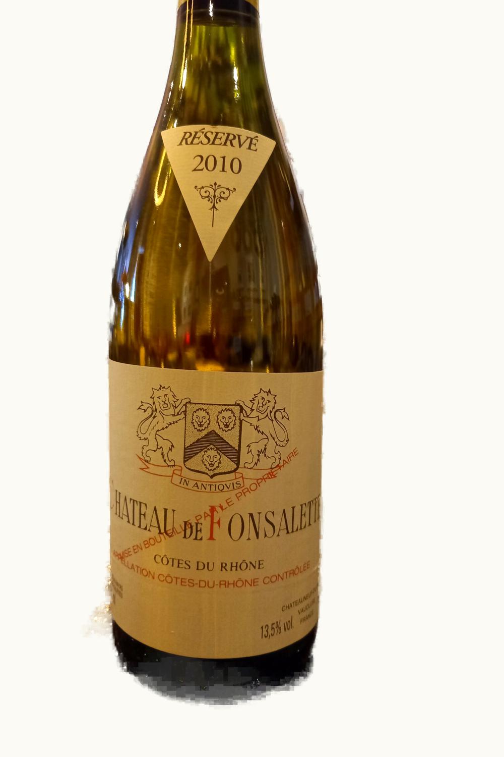 Domaine de Fonsalette Domaine de Fonsalette Réservé Côte du Rhône, 2010