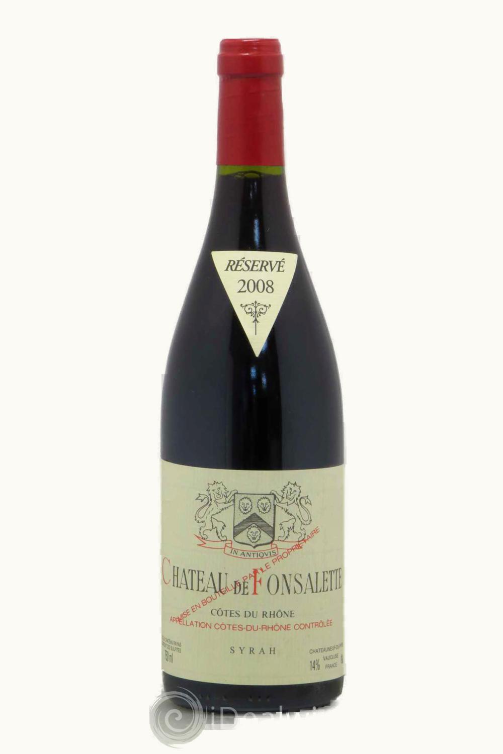 Domaine de Fonsalette Domaine de Fonsalette Reserve Cotes du Rhone, 2008