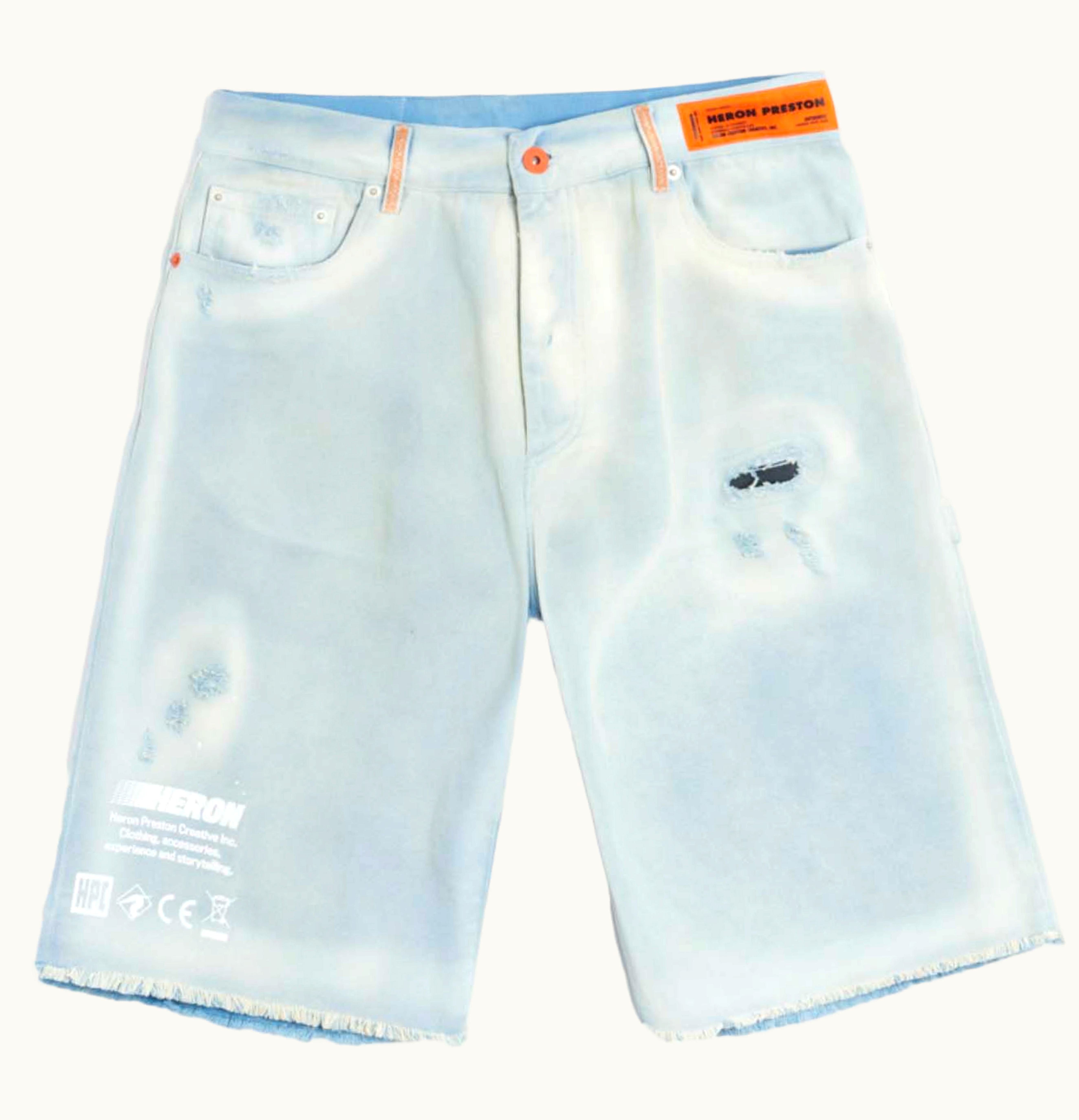 Heron Preston Heron Preston Code 8000 Hammer Shorts Medium Grey White