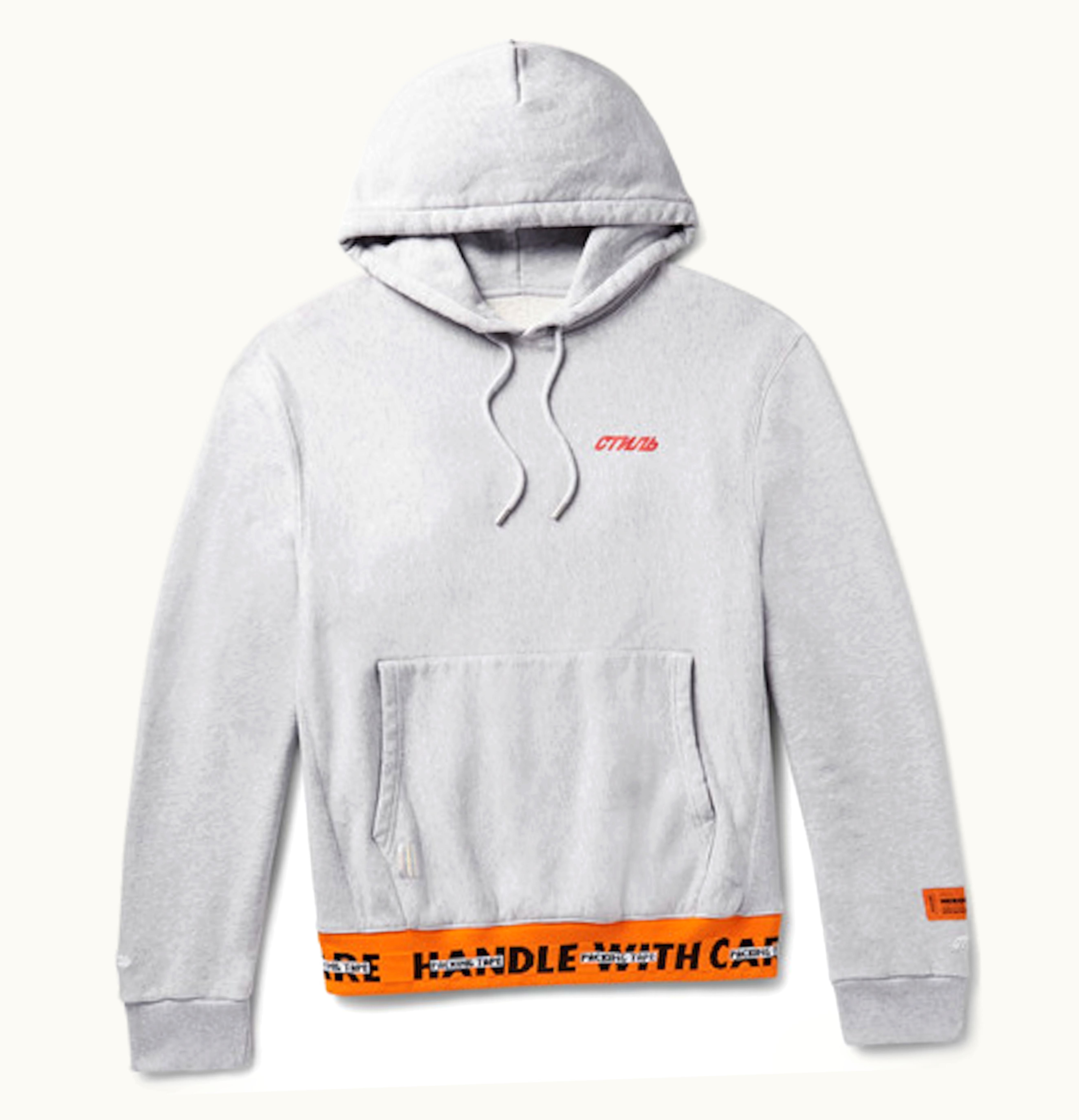 Heron Preston Heron Preston Melange CTNMB Handle wiith Care Hoodie Grey Multicolor