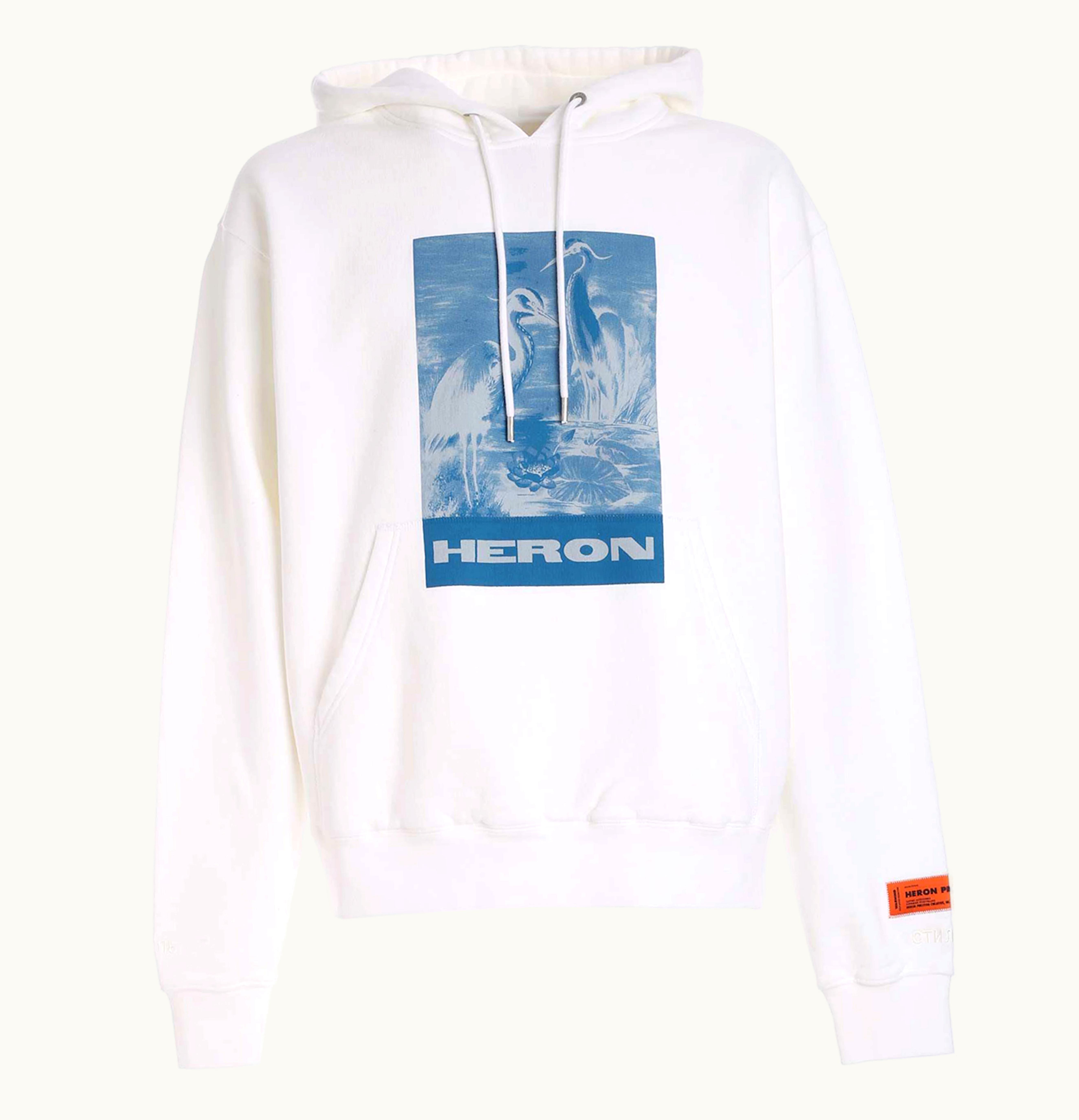 Heron Preston Heron Preston Halo Herons Hoodie White Blue