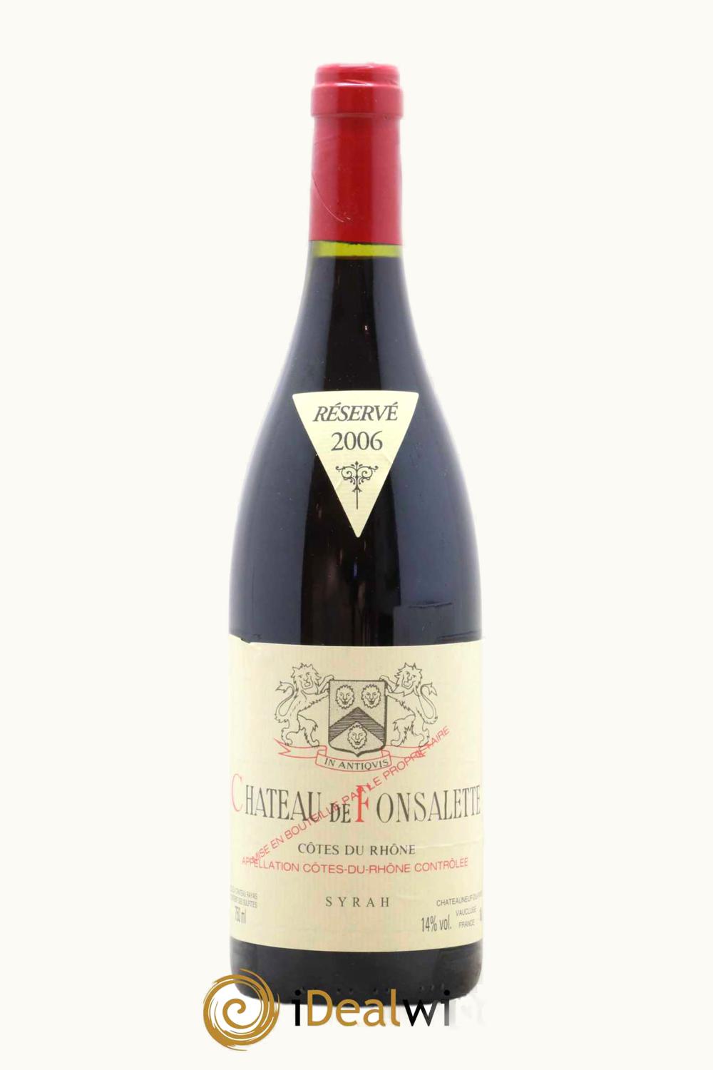 Domaine de Fonsalette Domaine de Fonsalette Côte du Rhône, 2006 UZ0692939