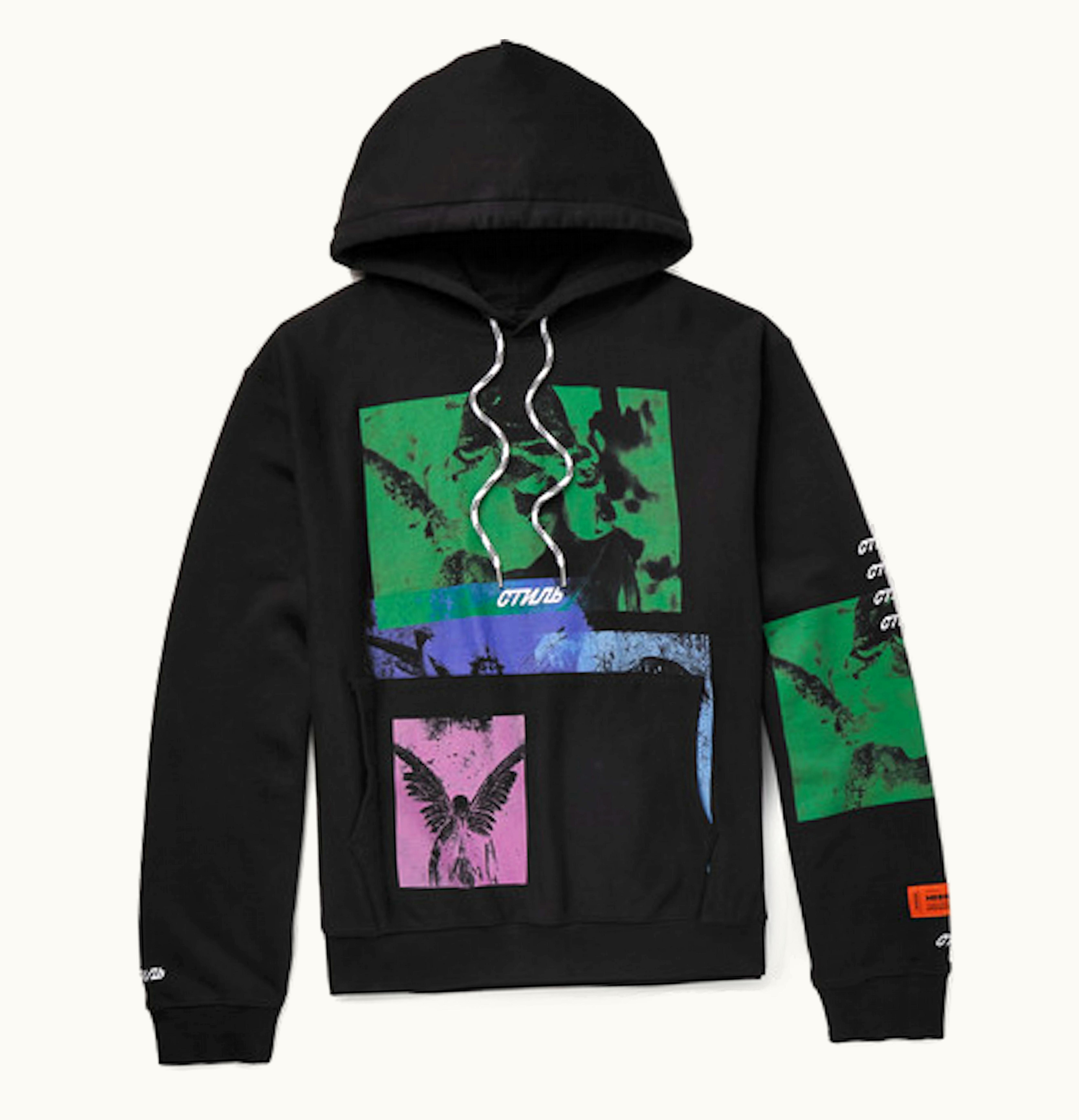 Heron Preston Heron Preston Angel Statues Graphic Hoodie Black Multicolor