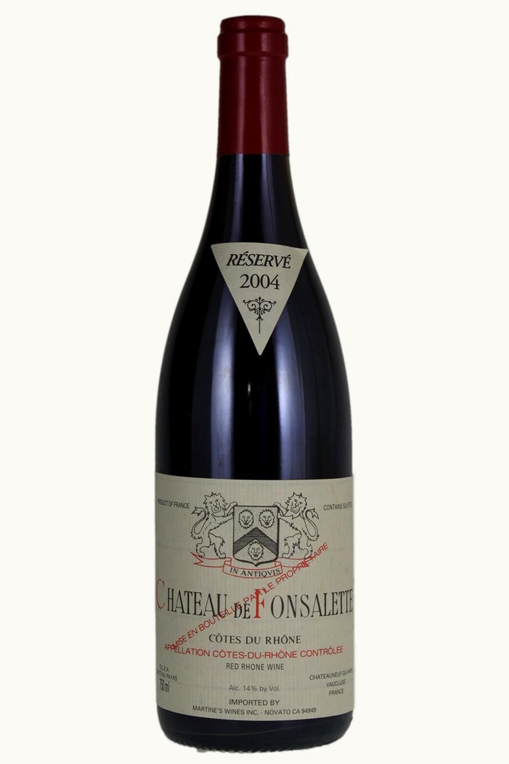 Domaine de Fonsalette Domaine de Fonsalette Côte du Rhône, 2004 UZ0693164