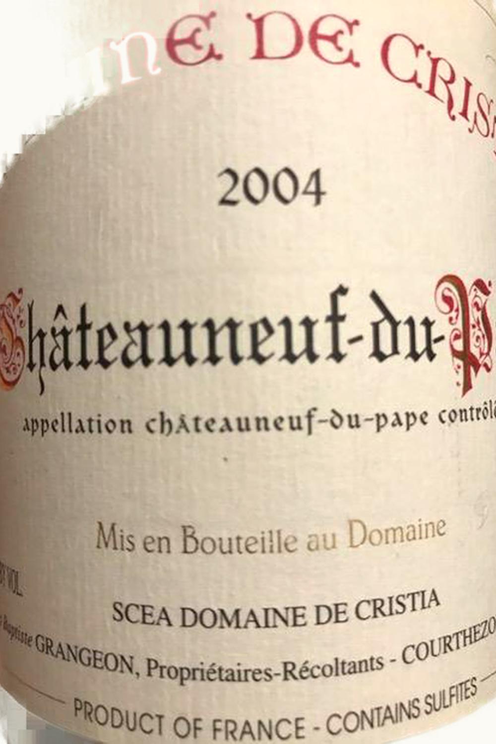 Domaine de Cristia Domaine de Cristia Châteauneuf-du-Pape, 2004
