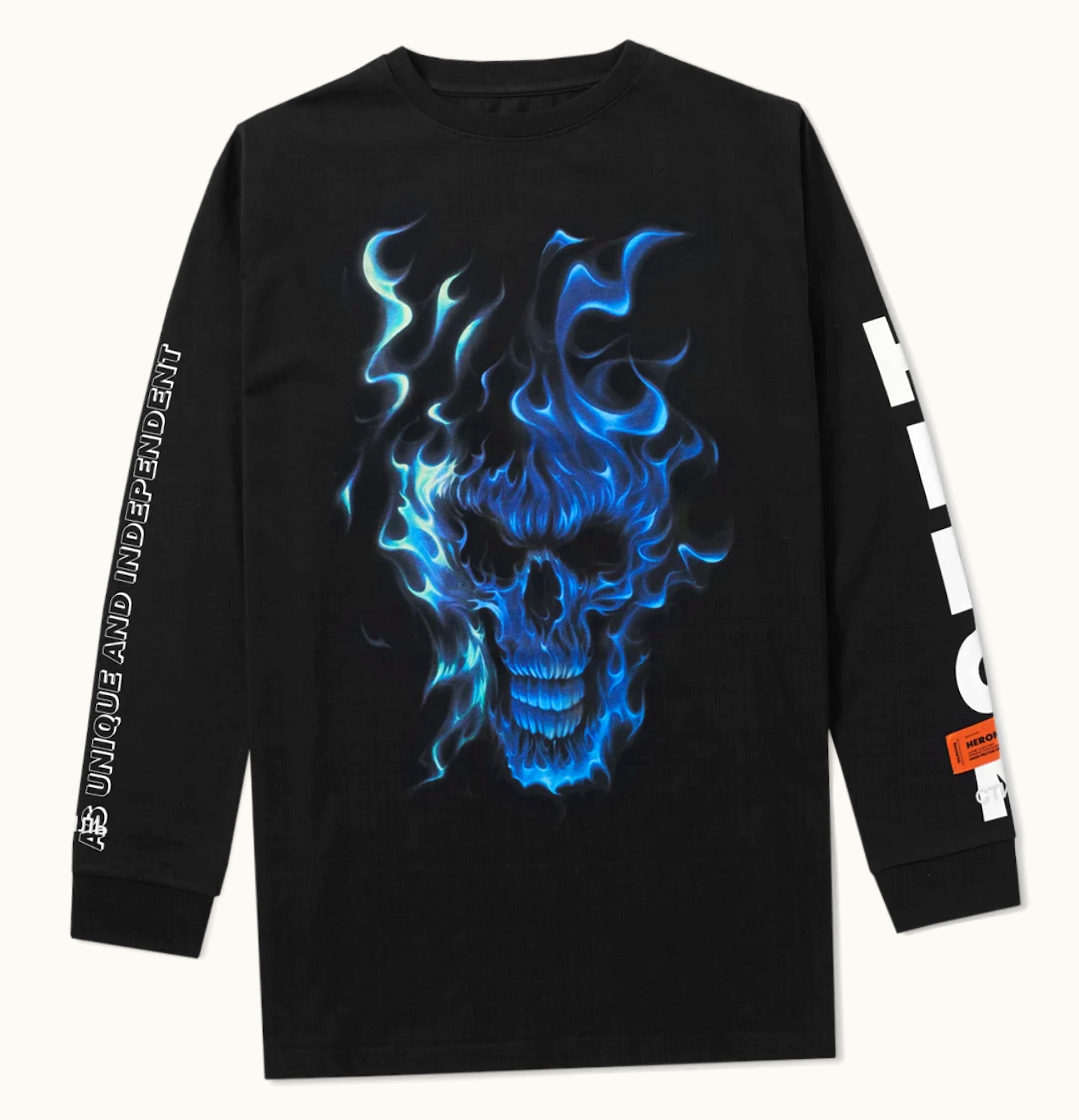Heron Preston Heron Preston Skull Jersone L S T Shirt Black