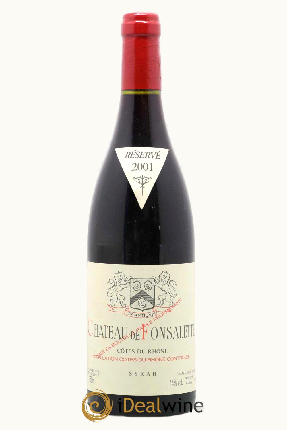 Domaine de Fonsalette Domaine de Fonsalette Réserve Côte du Rhône, 2001