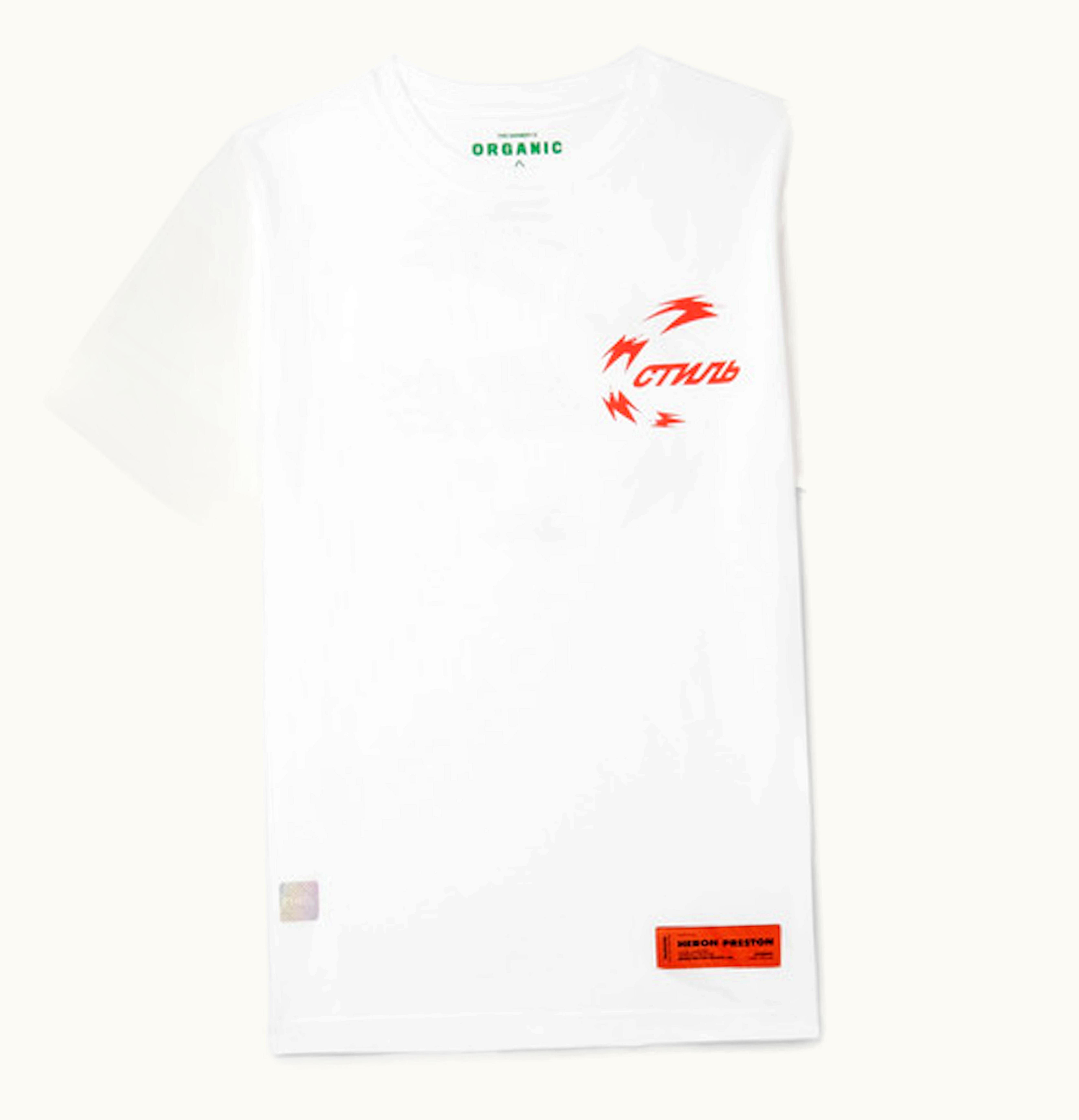 Heron Preston Heron Preston CTNMB Print T Shirt White Orange